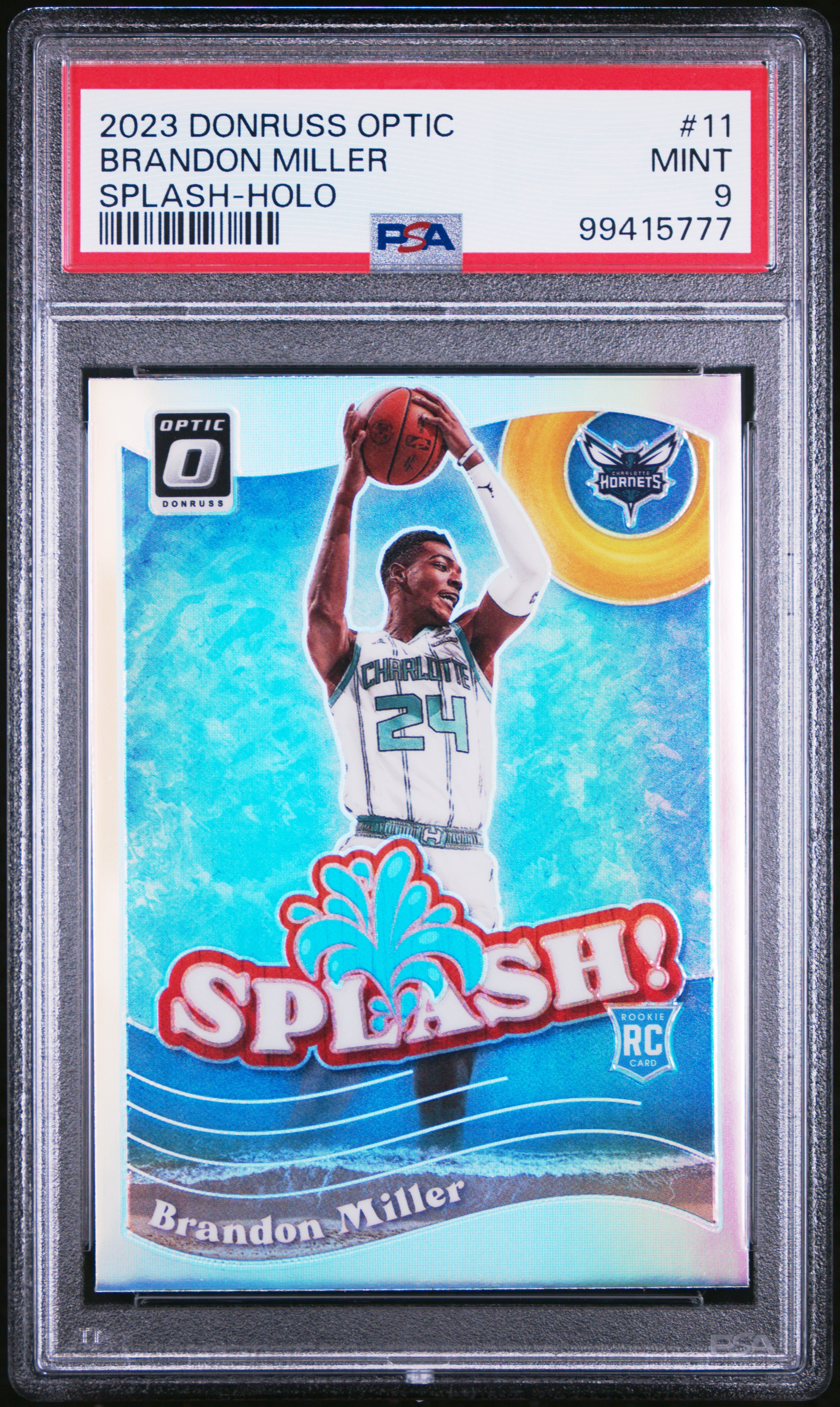 2023 Panini Donruss Optic Splash Brandon Miller #11 (Splash-Holo) Mint 9 front