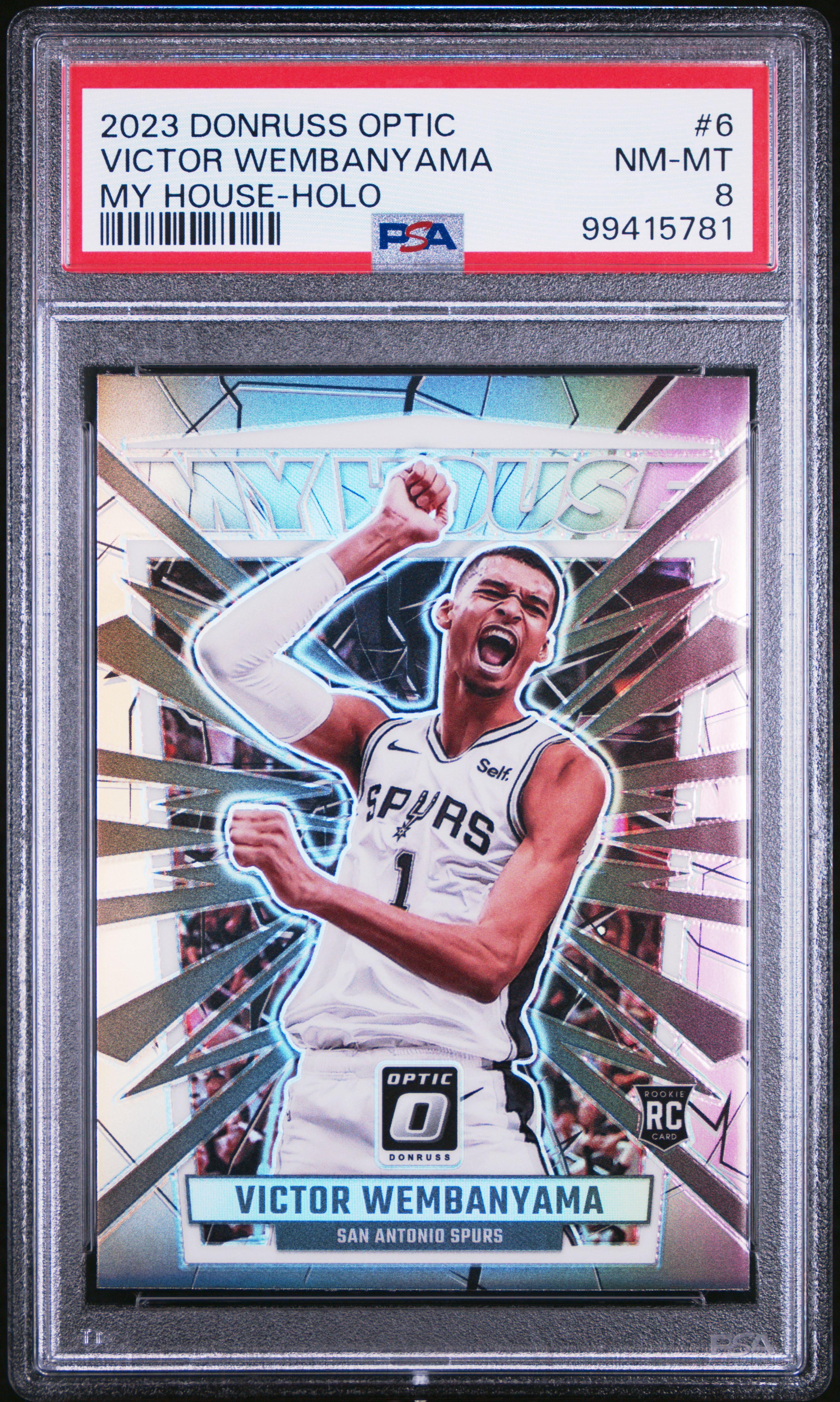 2023 Panini Donruss Optic My House Victor Wembanyama #6 (My House-Holo) Nm-Mt 8 front