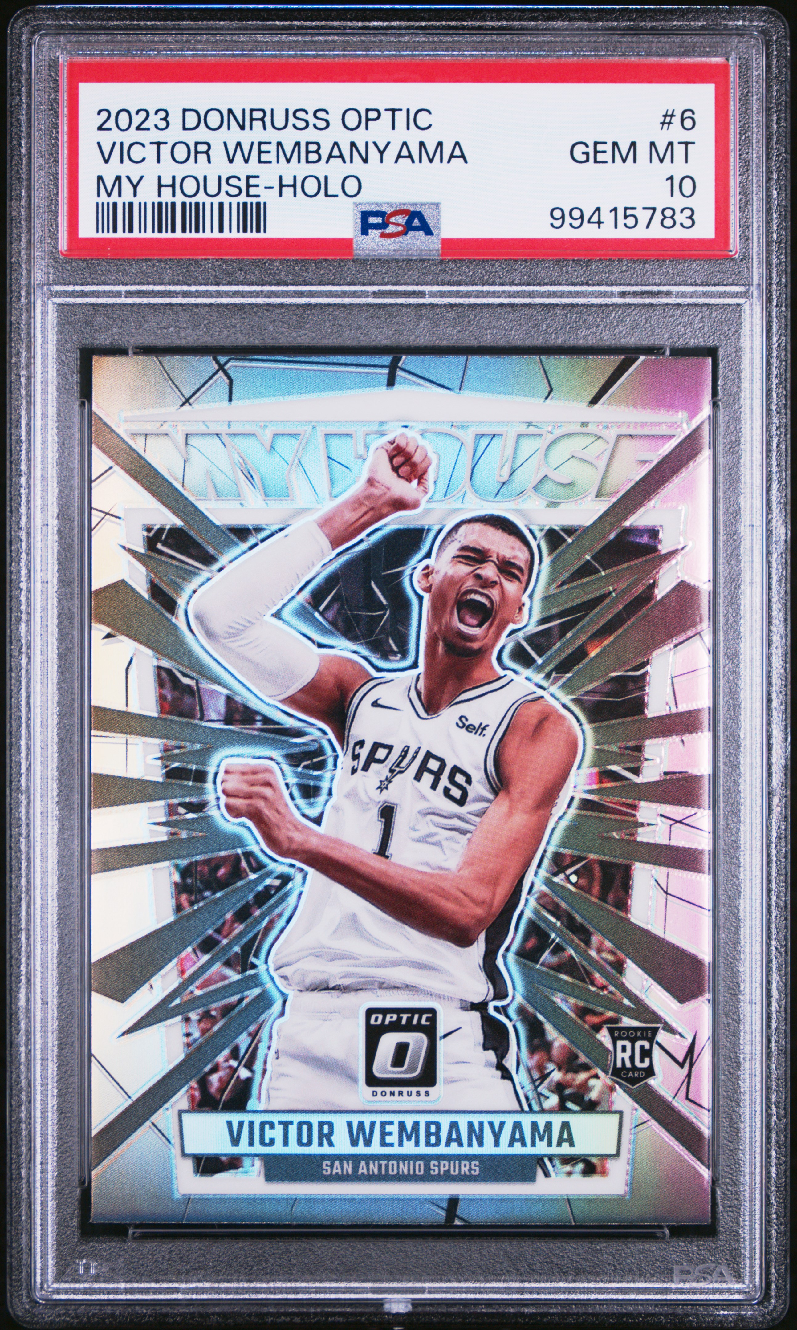 2023 Panini Donruss Optic My House Victor Wembanyama #6 (My House-Holo) Gem Mt 10 front