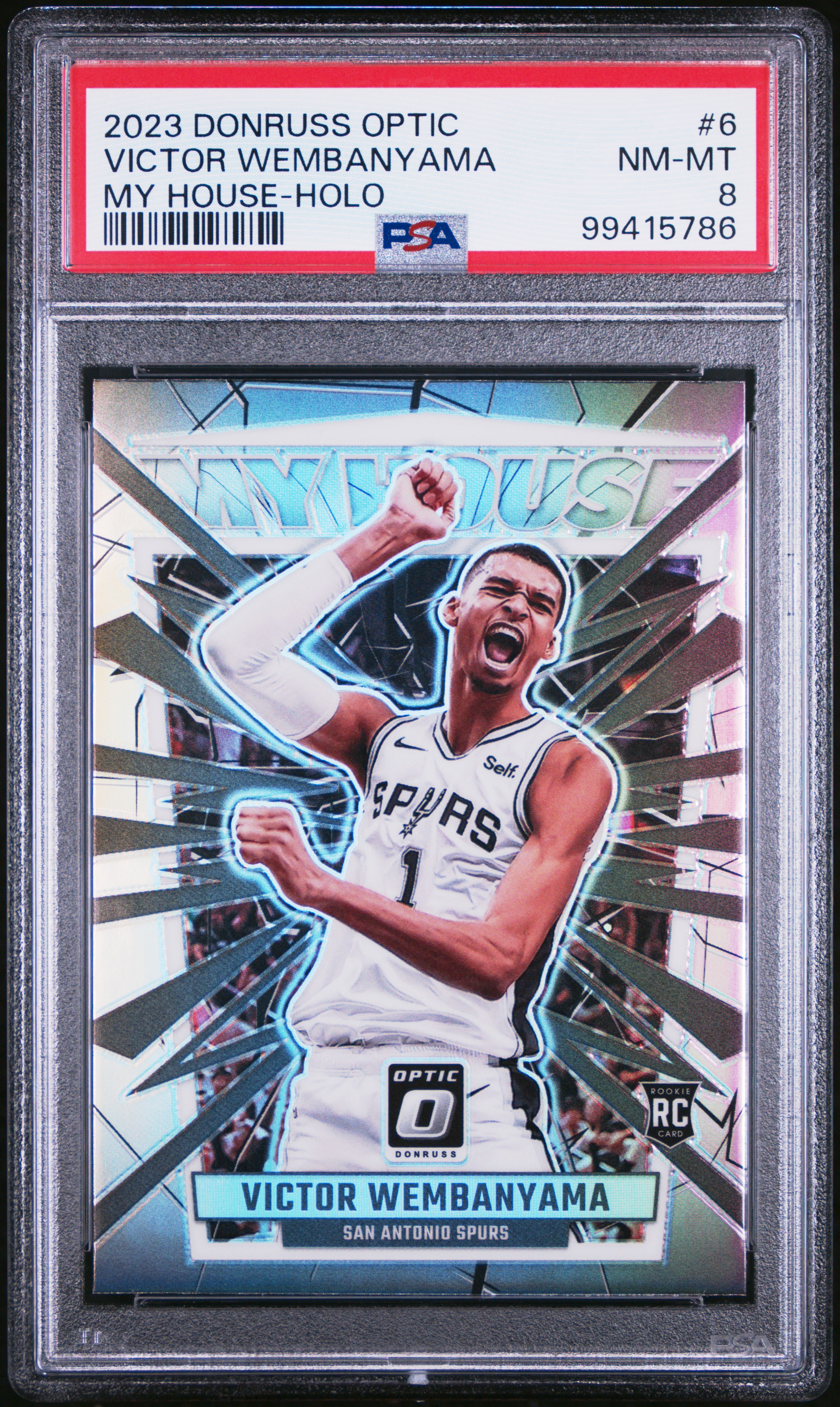 2023 Panini Donruss Optic My House Victor Wembanyama #6 (My House-Holo) Nm-Mt 8 front