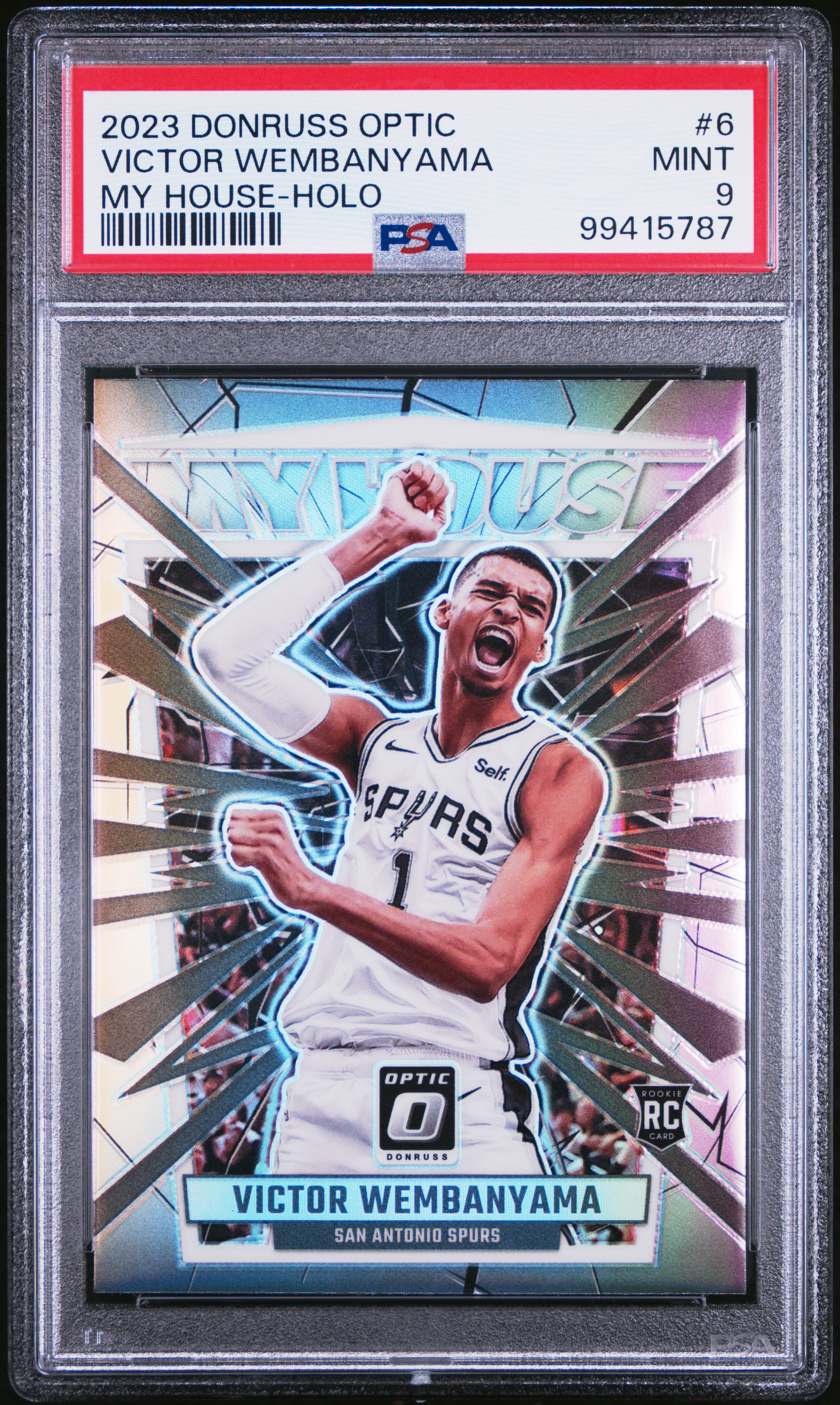 2023 Panini Donruss Optic My House Victor Wembanyama #6 (My House-Holo) Mint 9 front
