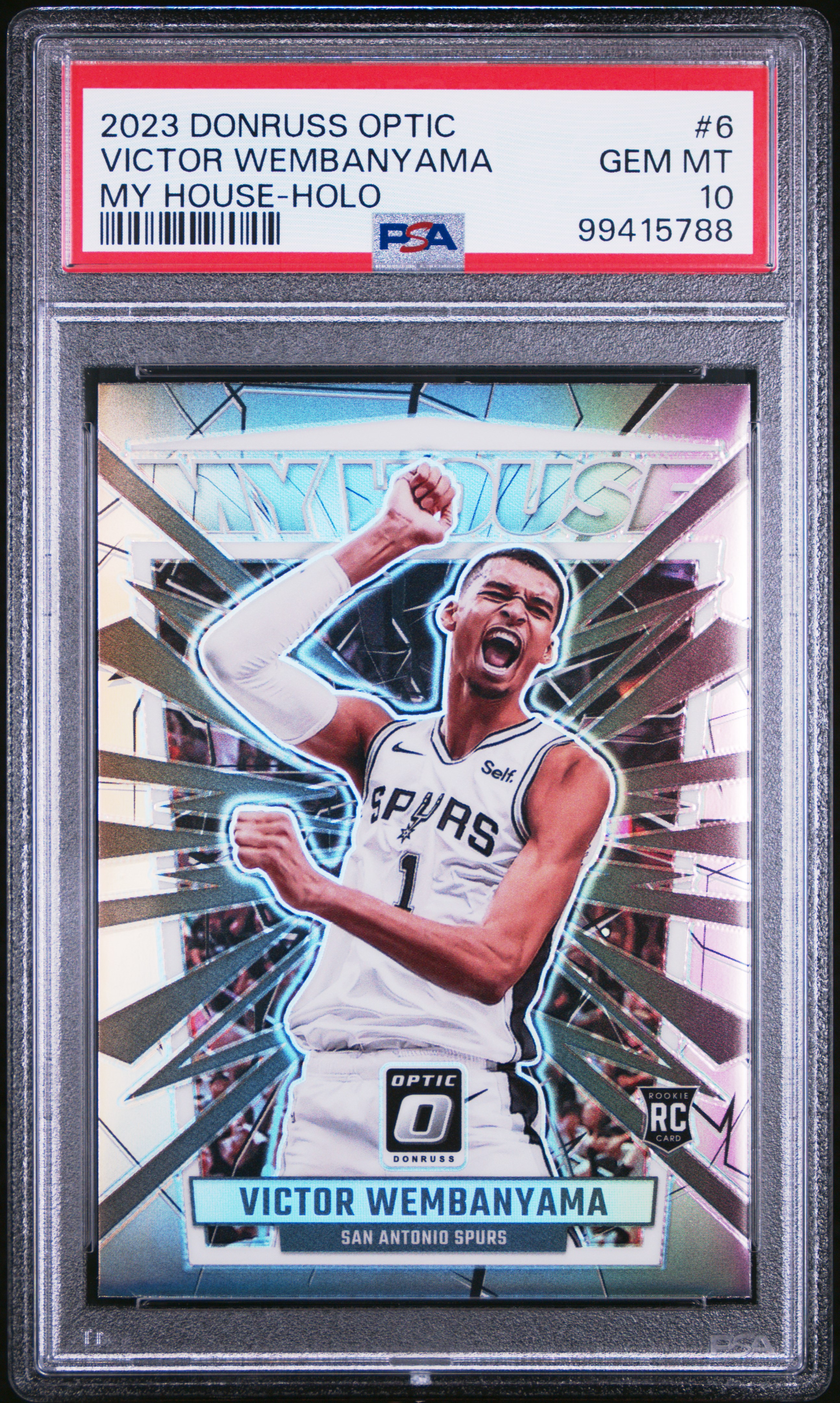 2023 Panini Donruss Optic My House Victor Wembanyama #6 (My House-Holo) Gem Mt 10 front