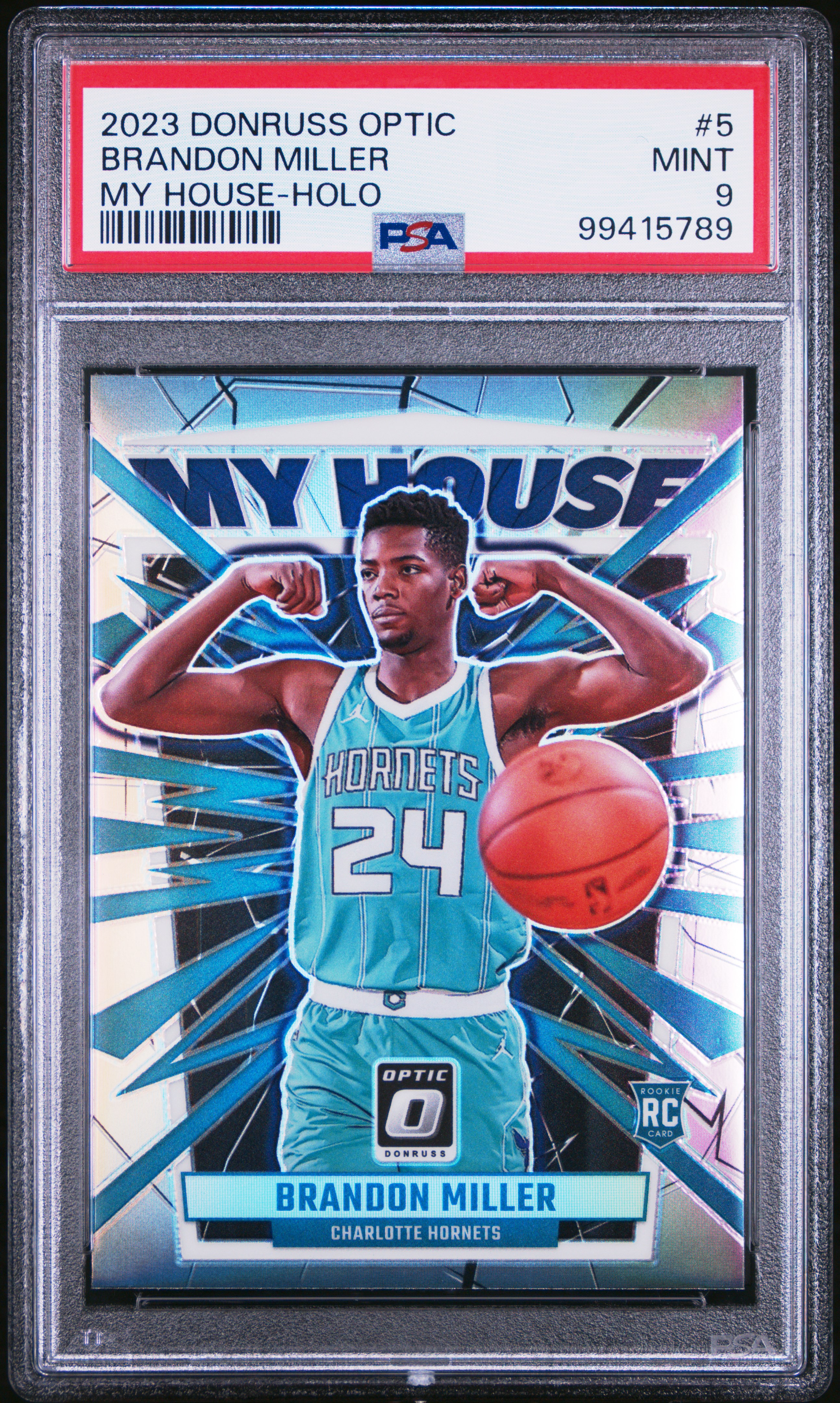 2023 Panini Donruss Optic My House Brandon Miller #5 (My House-Holo) Mint 9 front