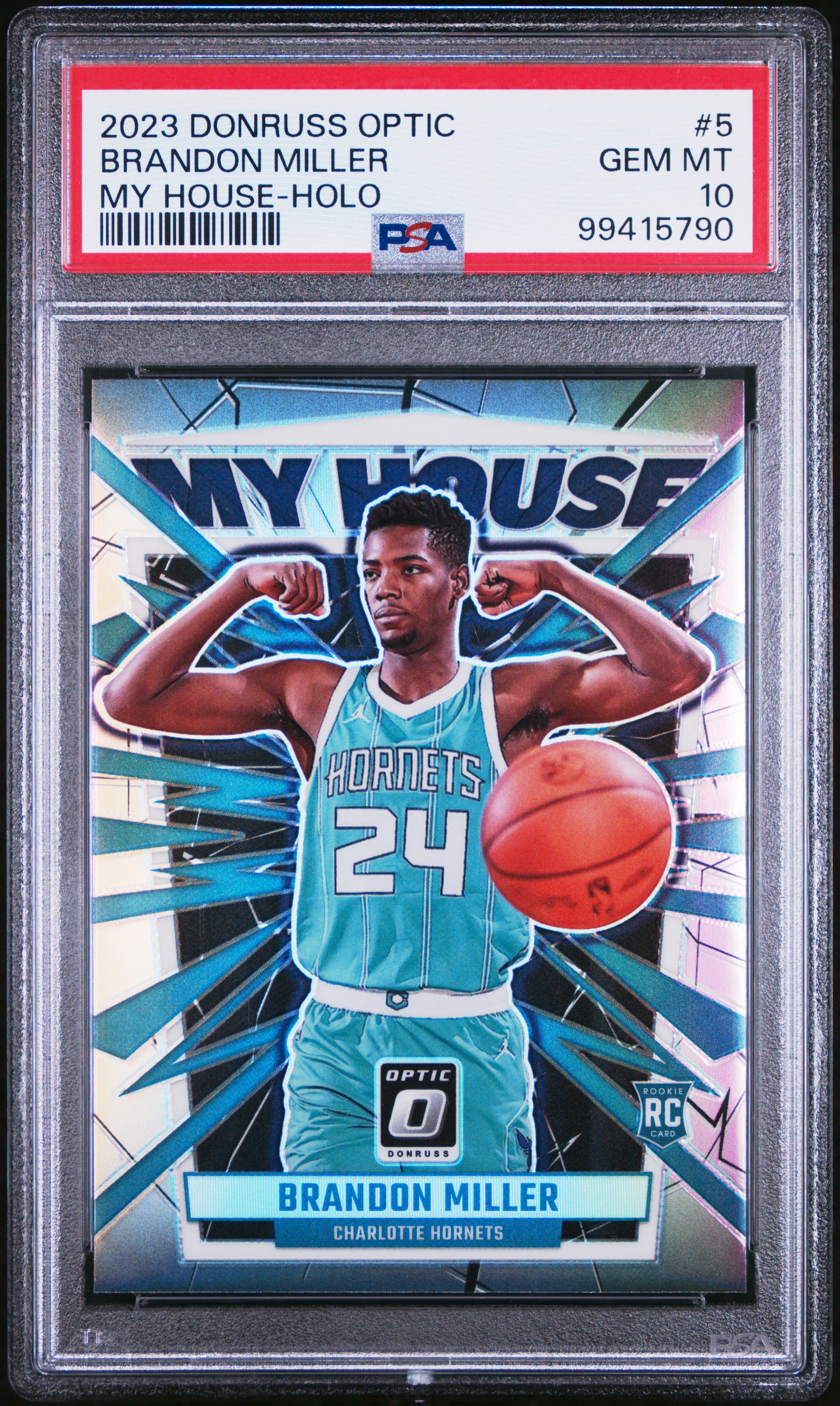 2023 Panini Donruss Optic My House Brandon Miller #5 (My House-Holo) Gem Mt 10 front