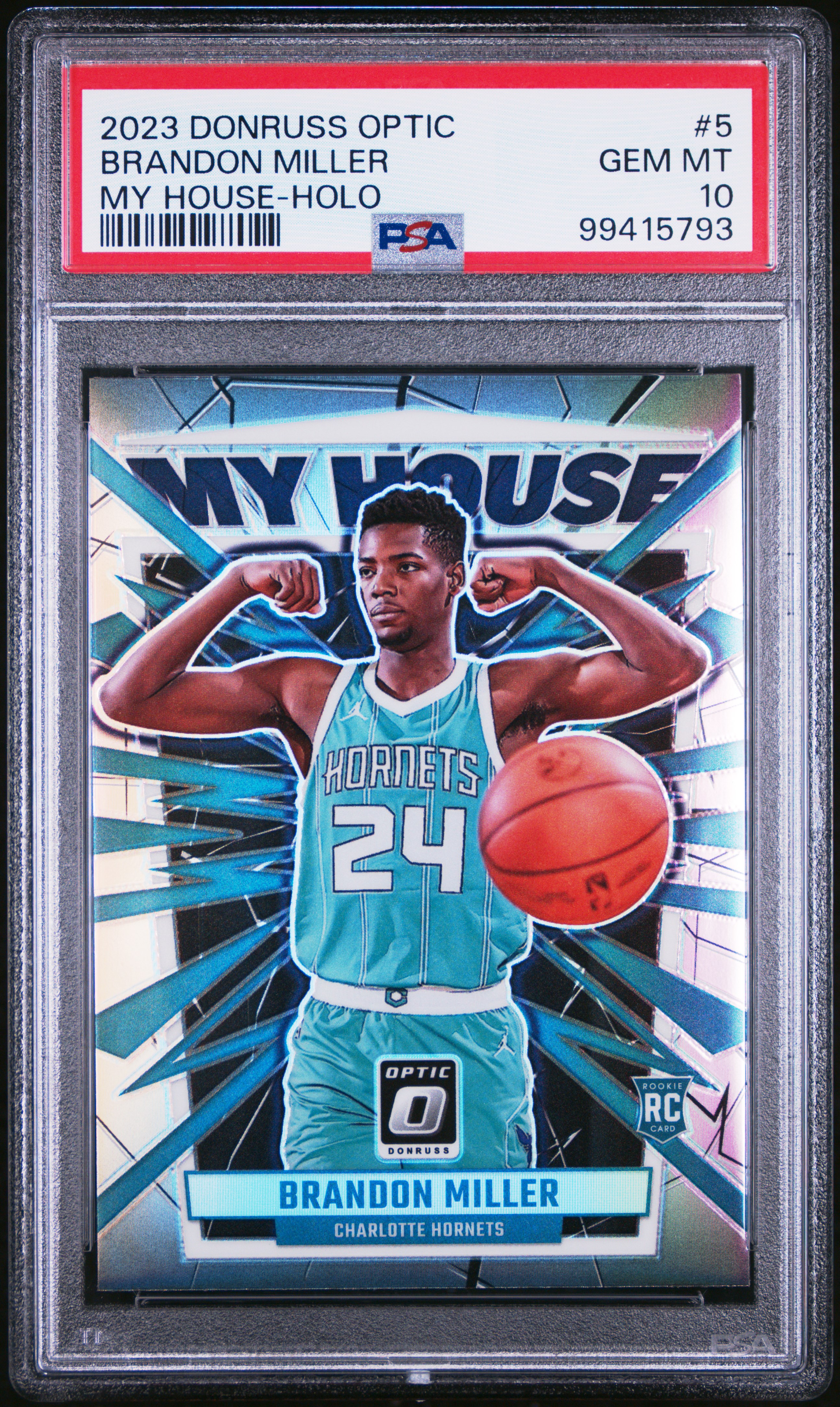 2023 Panini Donruss Optic My House Brandon Miller #5 (My House-Holo) Gem Mt 10 front