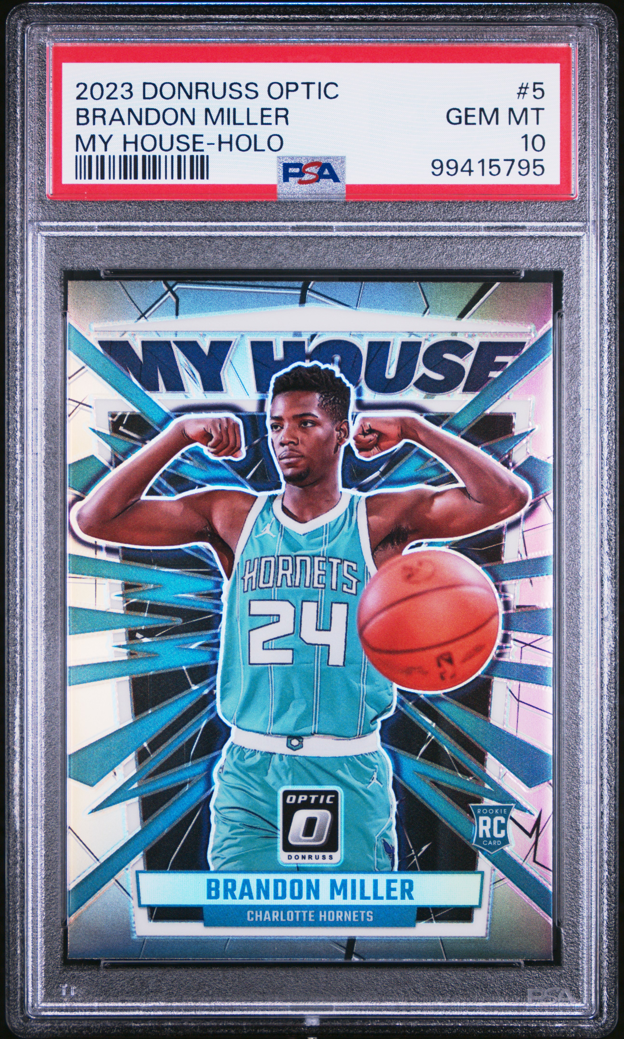 2023 Panini Donruss Optic My House Brandon Miller #5 (My House-Holo) Gem Mt 10 front