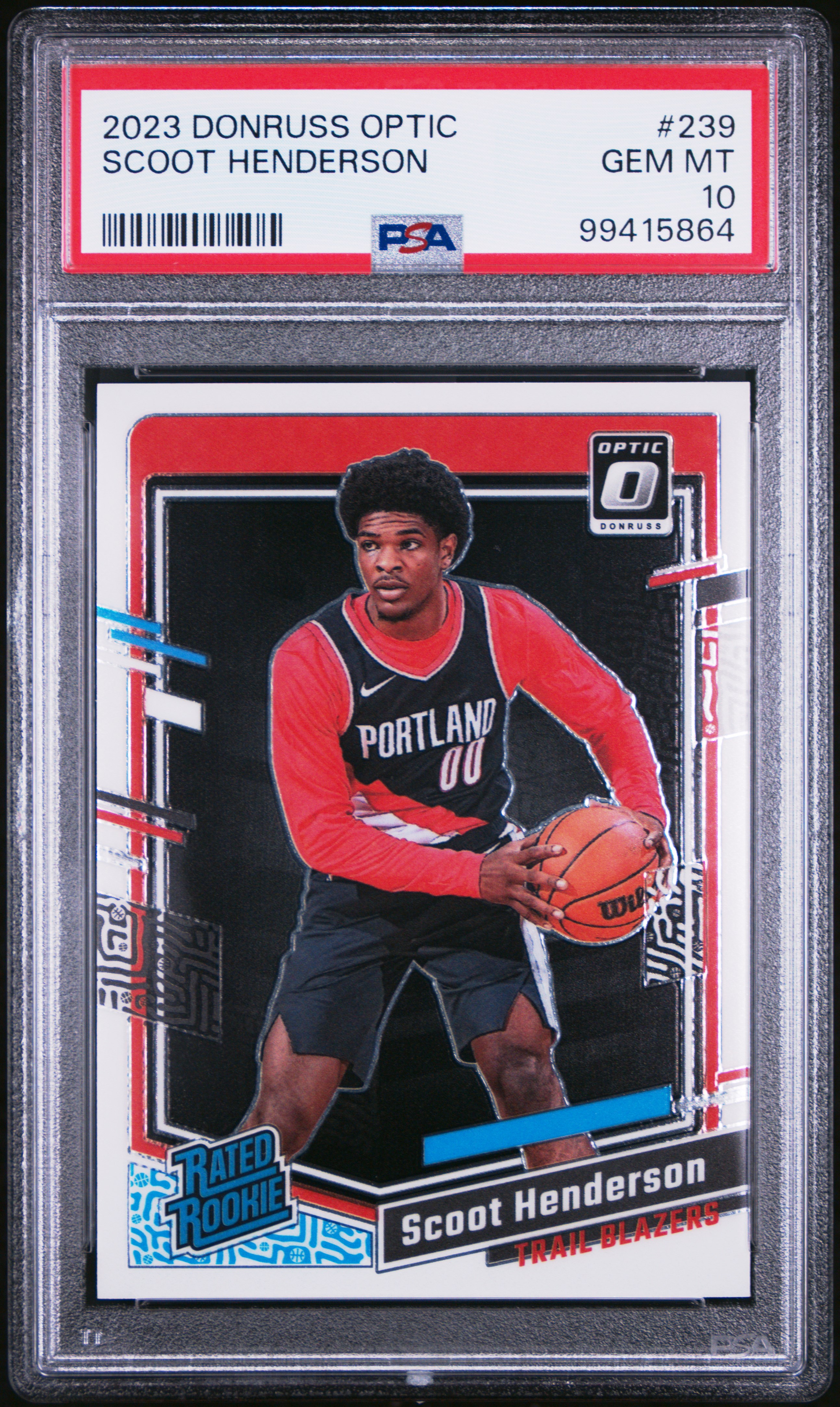 2023 Panini Donruss Optic Scoot Henderson #239 Gem Mt 10 front