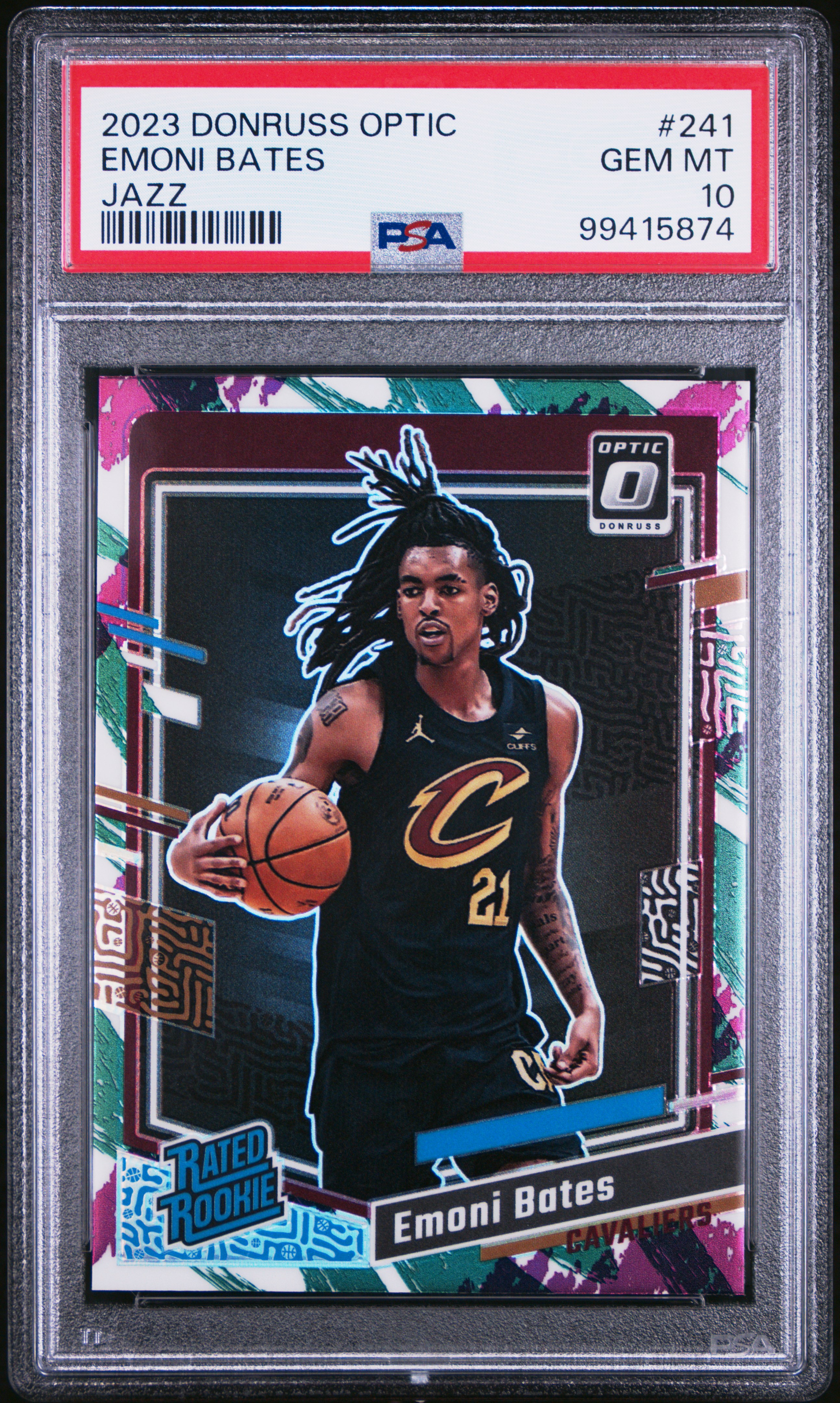 2023 Panini Donruss Optic Emoni Bates #241 (Jazz) Gem Mt 10 front