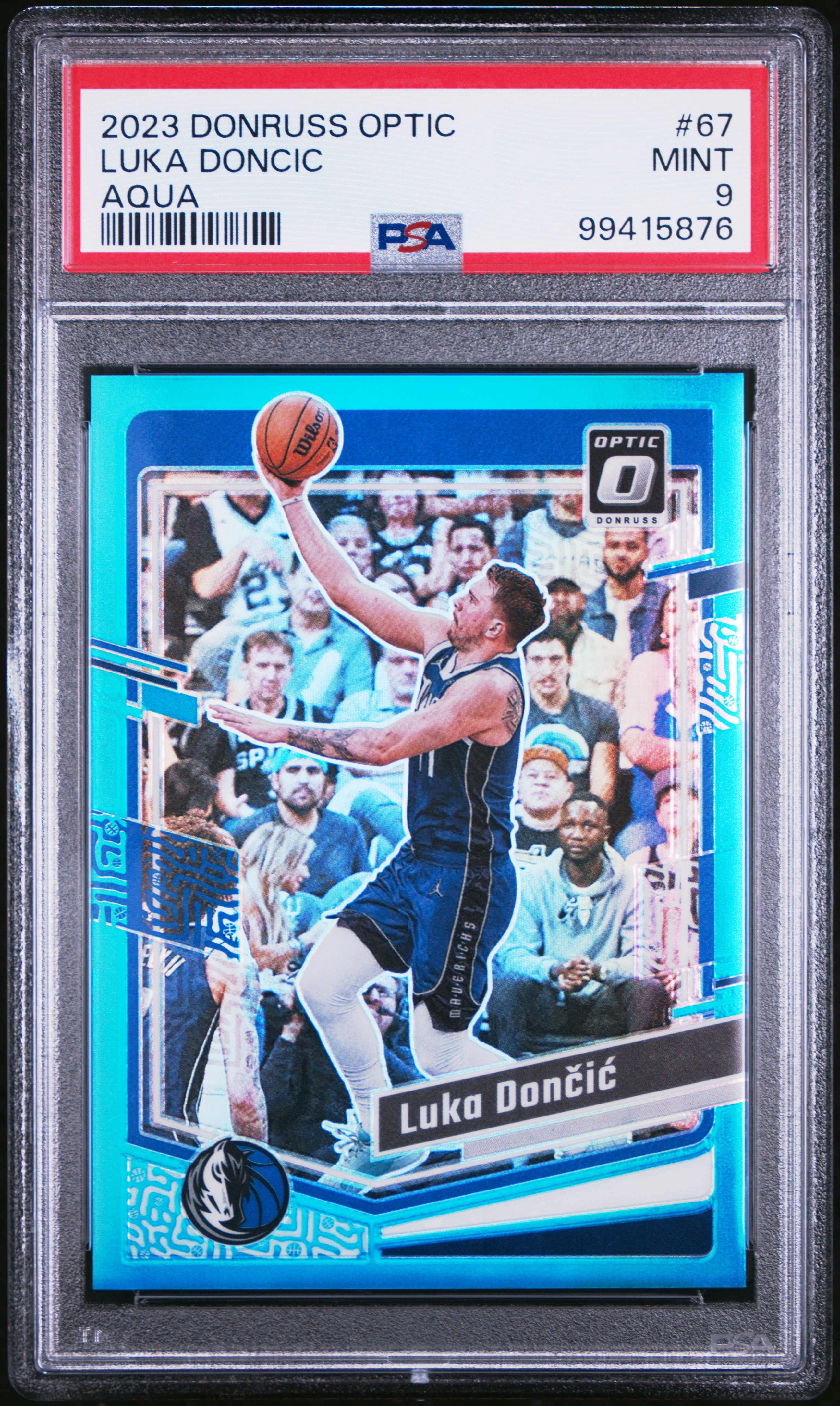 2023 Panini Donruss Optic Luka Doncic #67 (Aqua) Mint 9 front