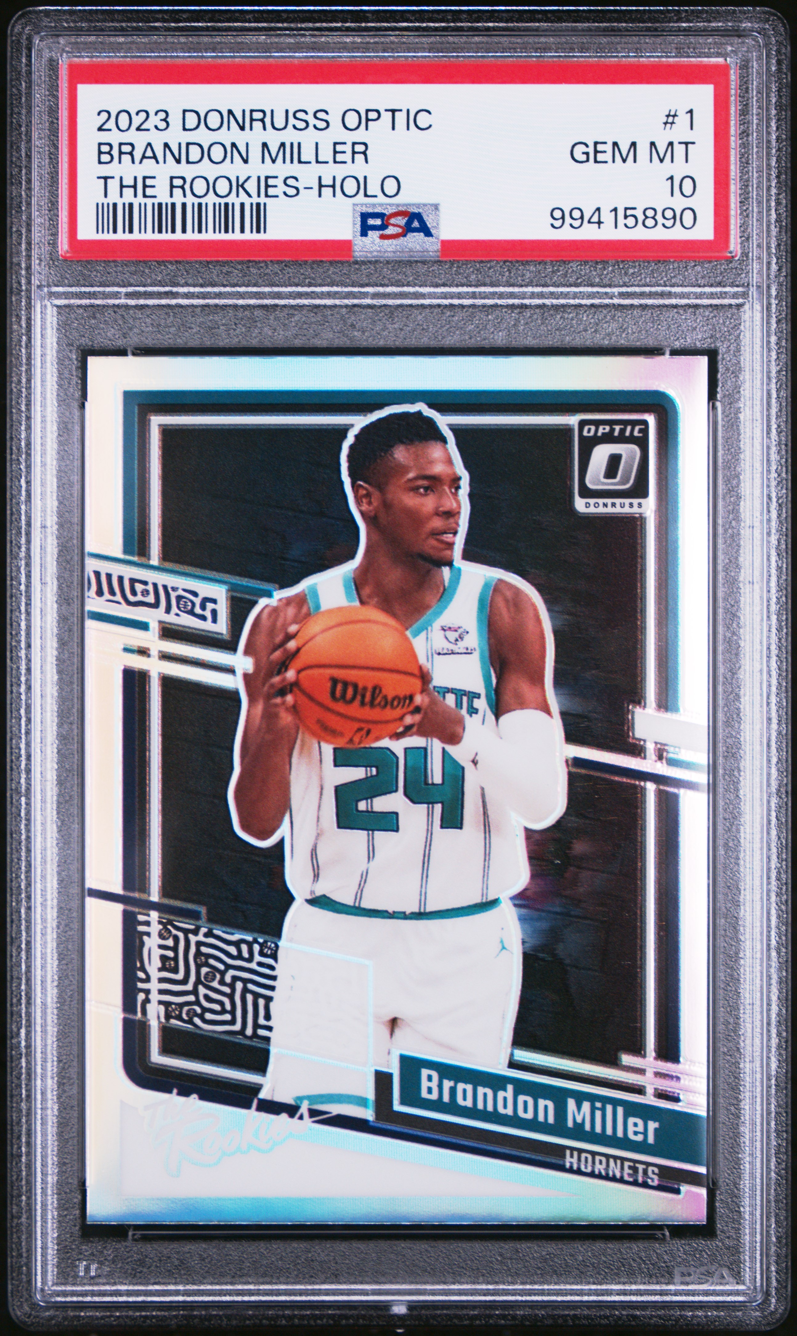 2023 Panini Donruss Optic The Rookies Brandon Miller #1 (The Rookies-Holo) Gem Mt 10 front