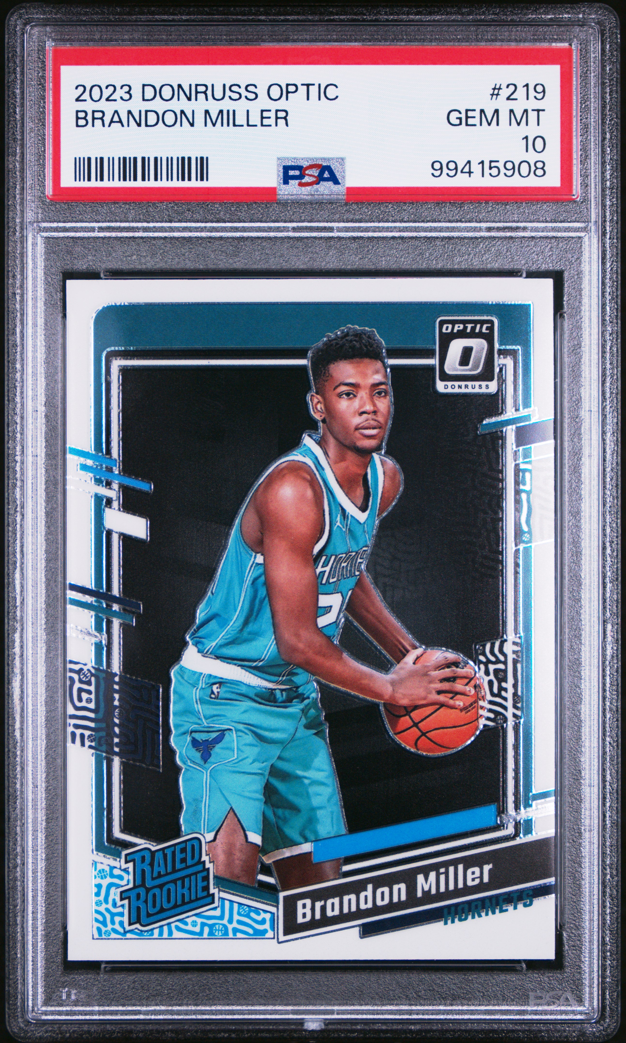 2023 Panini Donruss Optic Brandon Miller #219 Gem Mt 10 front