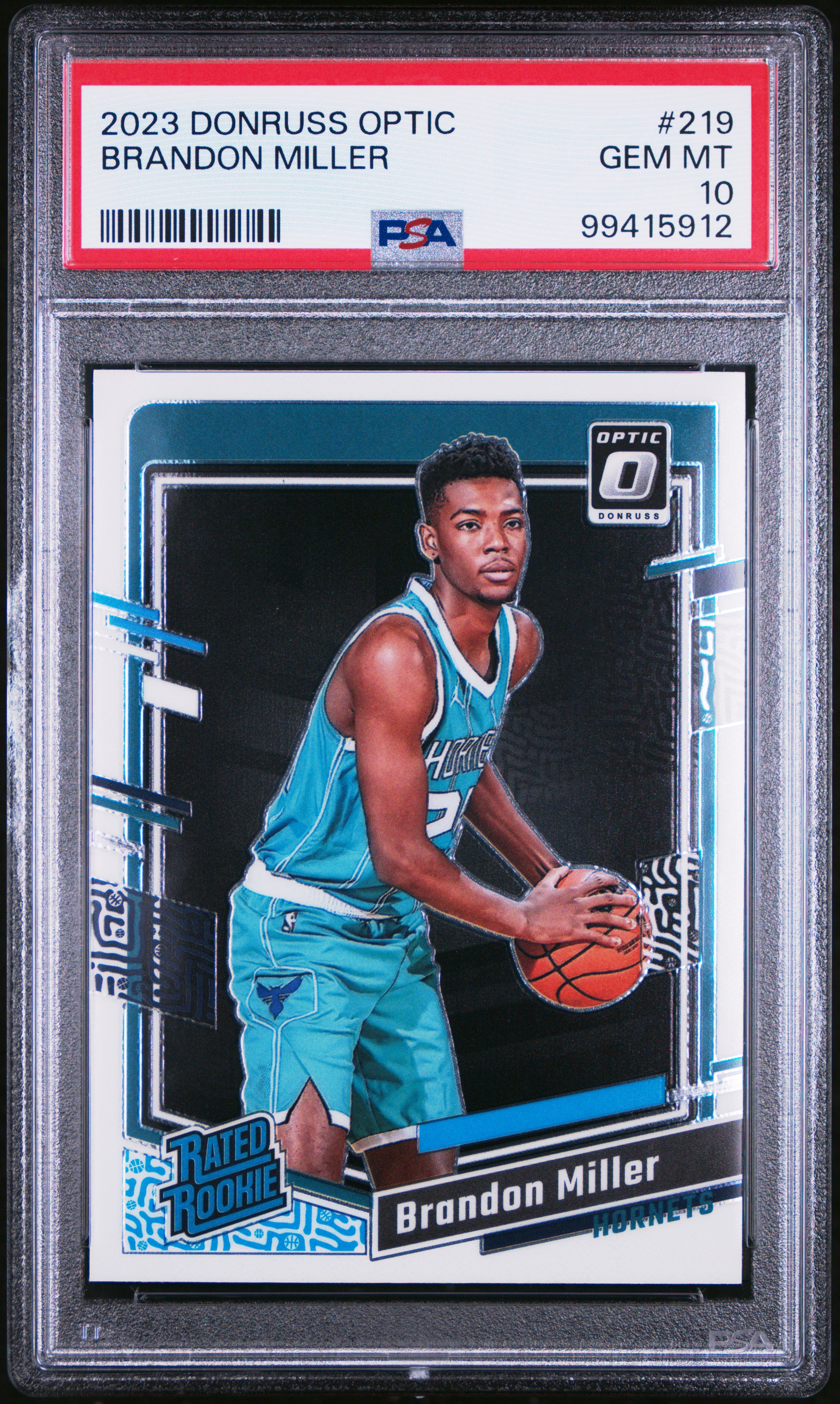 2023 Panini Donruss Optic Brandon Miller #219 Gem Mt 10 front