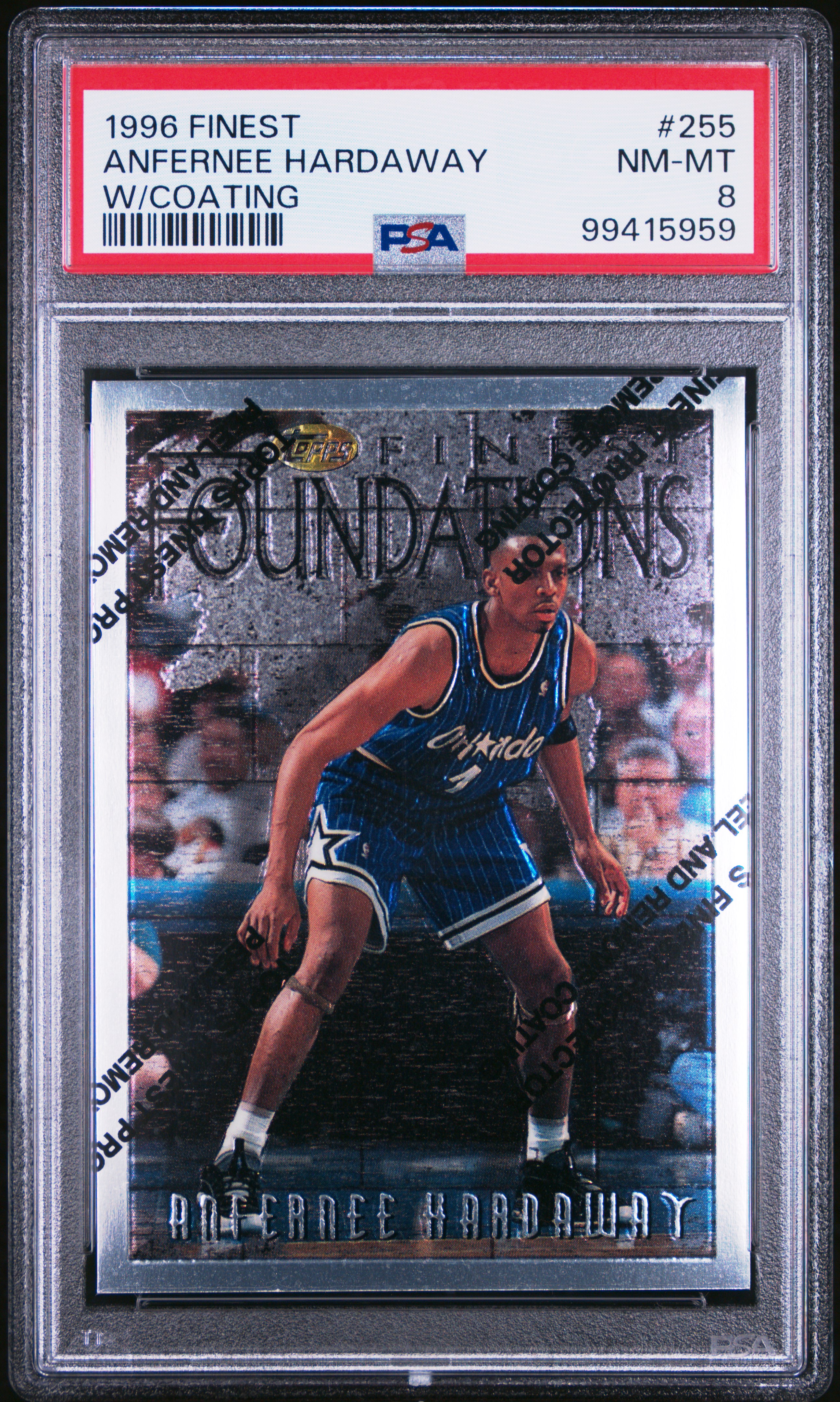 1996 Finest Anfernee Hardaway #255 (W/Coating) Nm-Mt 8 front