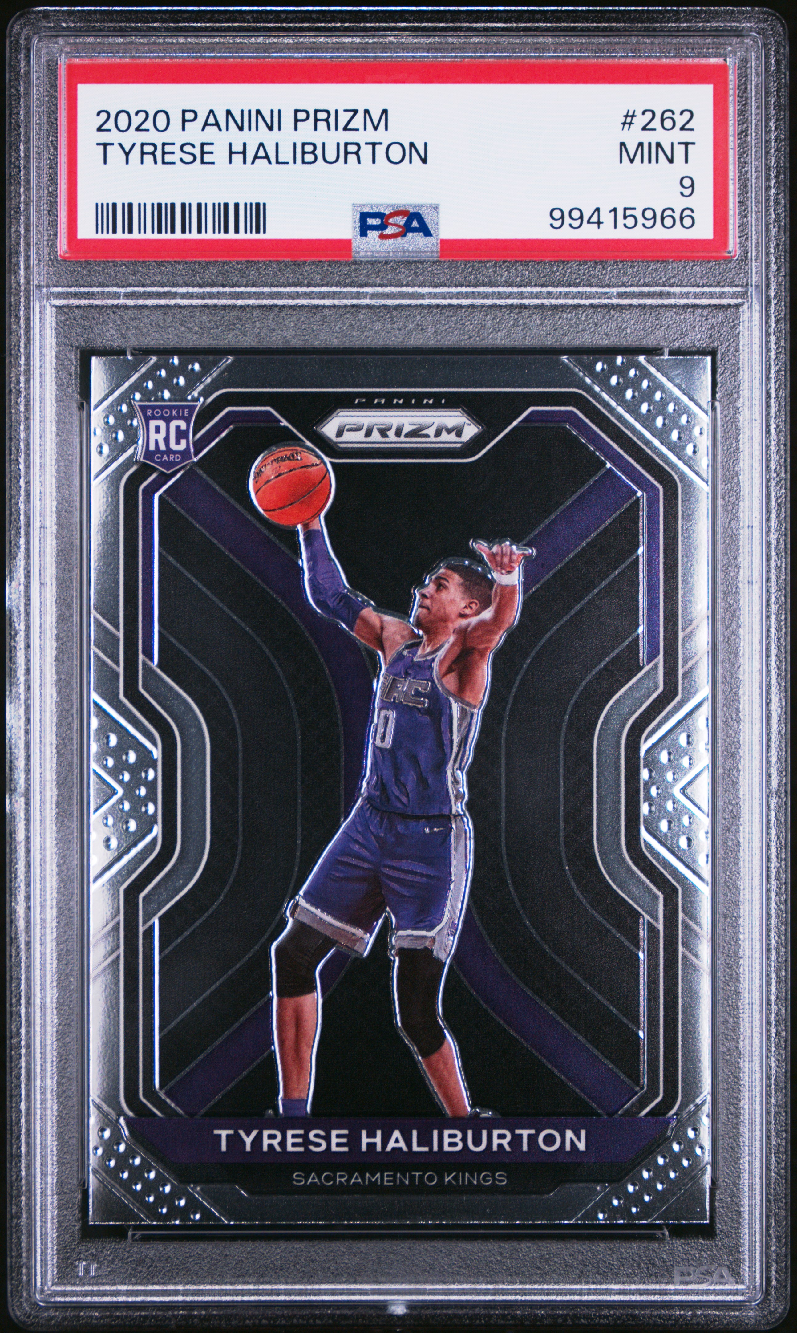 2020 Panini Prizm Tyrese Haliburton #262 Mint 9 front