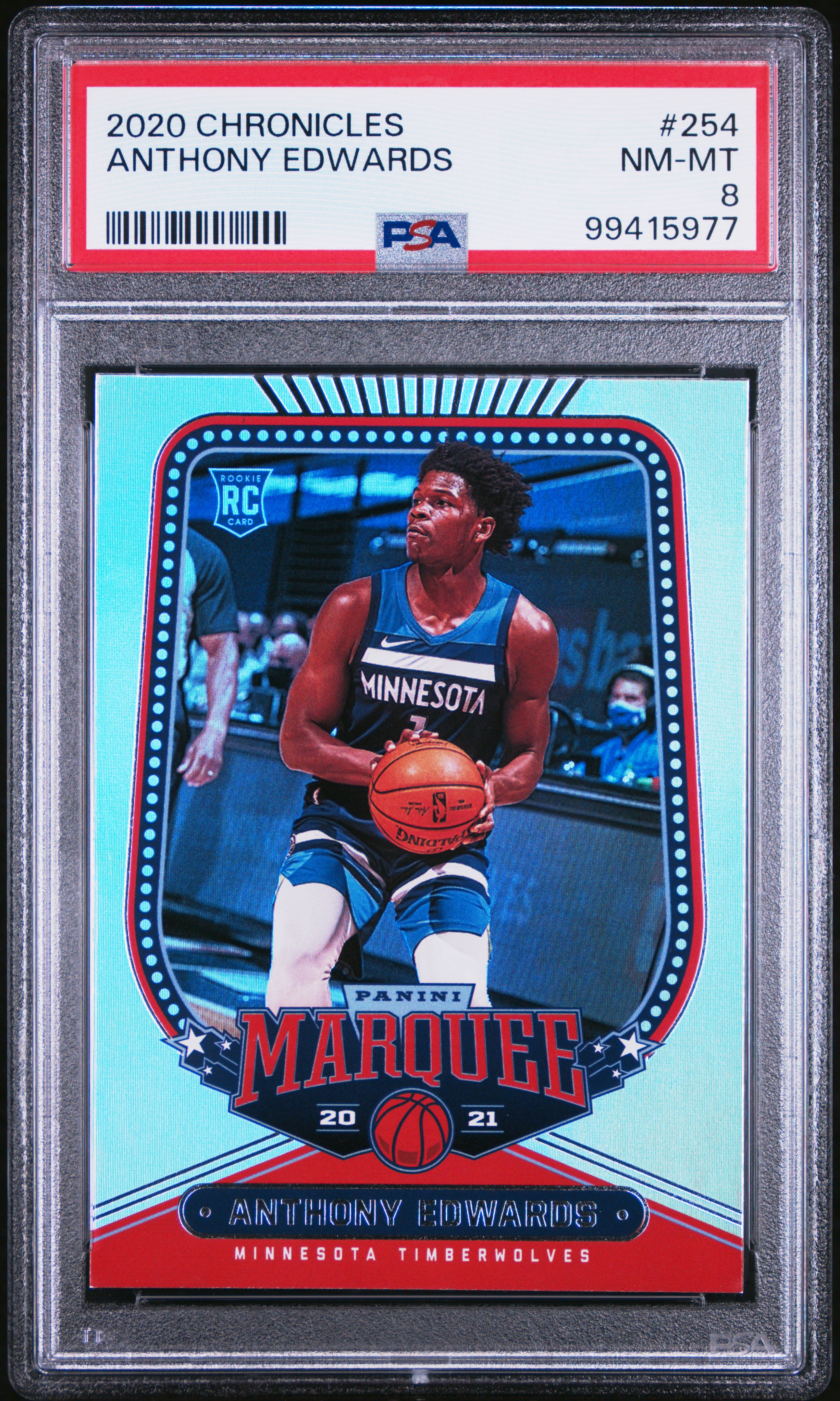 2020 Panini Chronicles Anthony Edwards #254 Nm-Mt 8 front