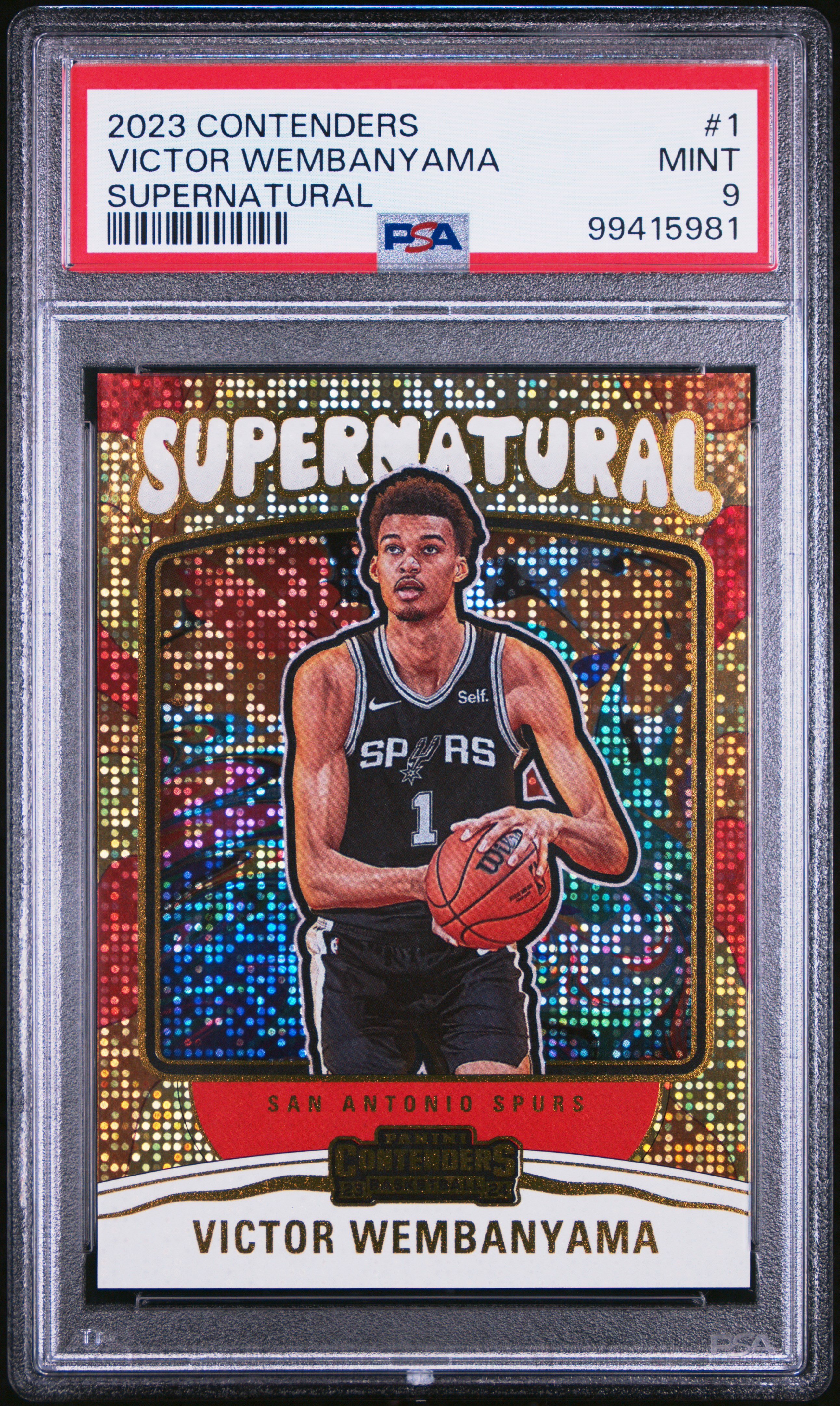 2023 Panini Contenders Supernatural Victor Wembanyama #1 Mint 9 front
