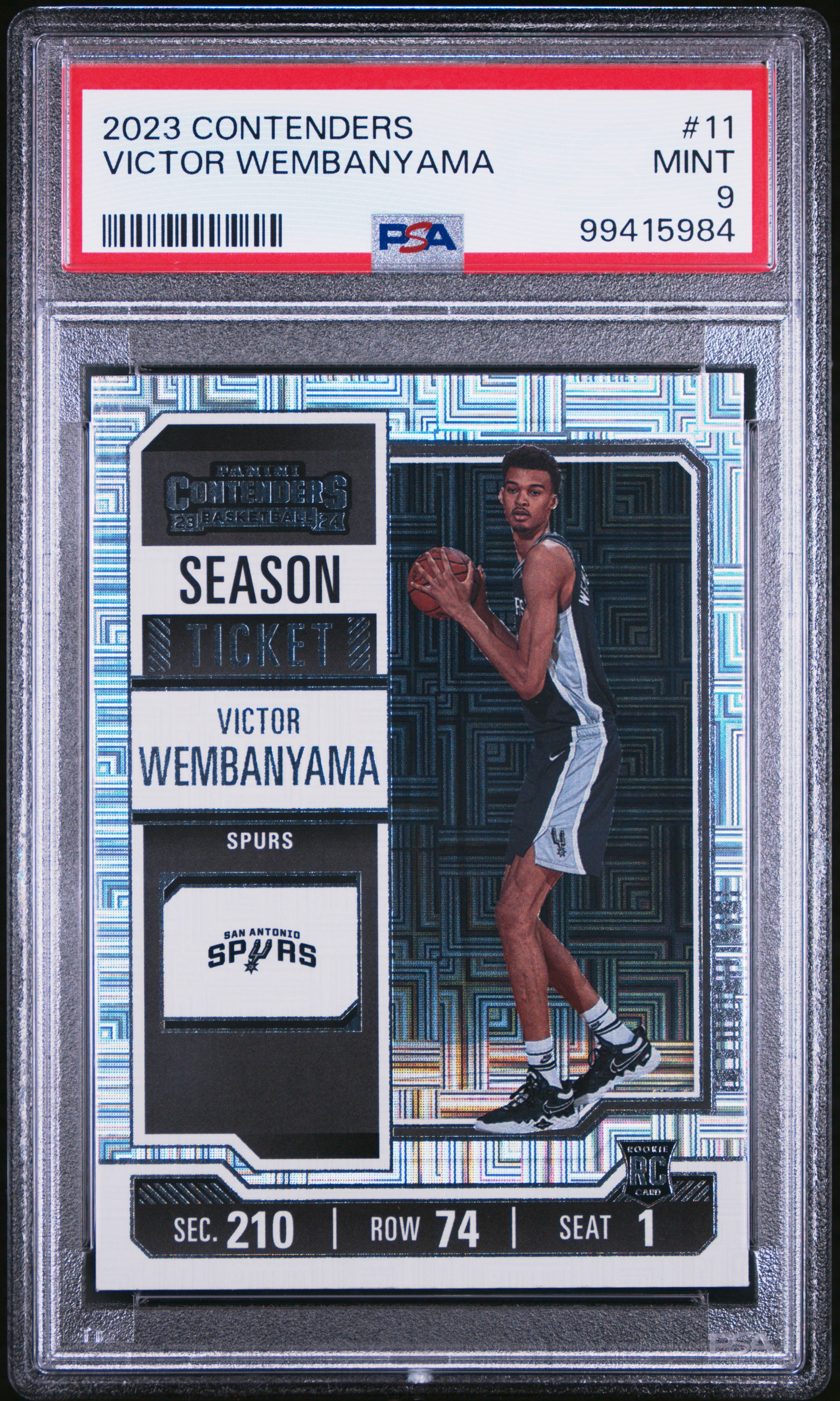 2023 Panini Contenders Victor Wembanyama #11 Mint 9 front