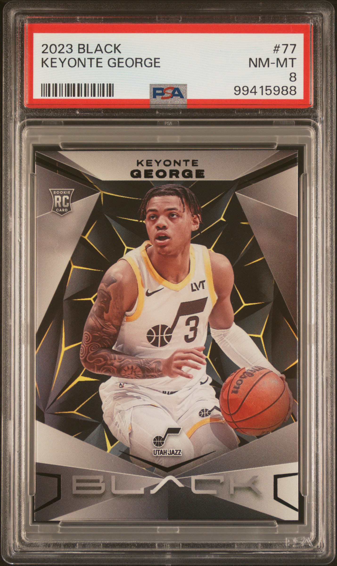 2023 Panini Black Keyonte George #77 Nm-Mt 8 front