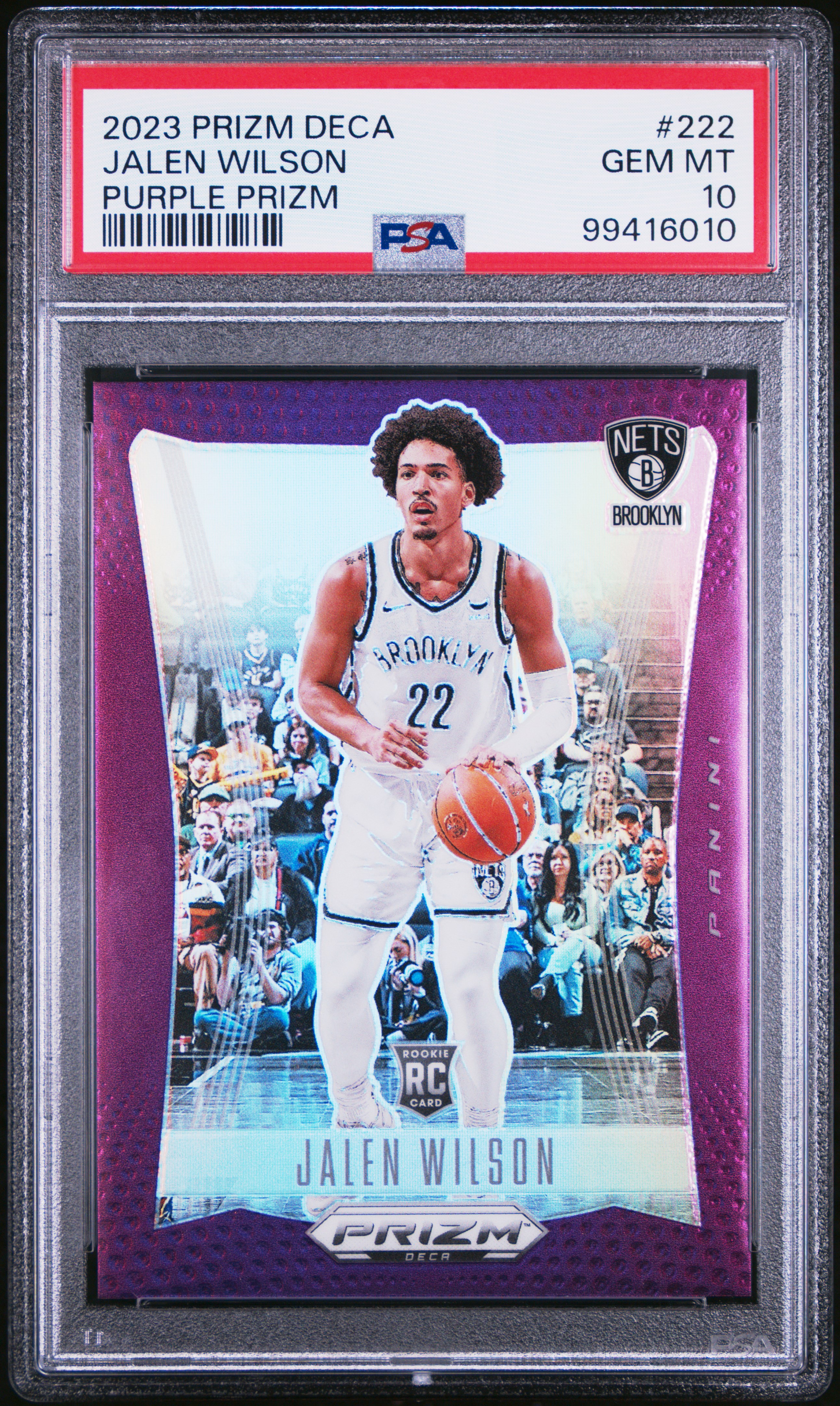 2023 Panini Prizm Deca Jalen Wilson #222 (Purple Prizm) Gem Mt 10 front