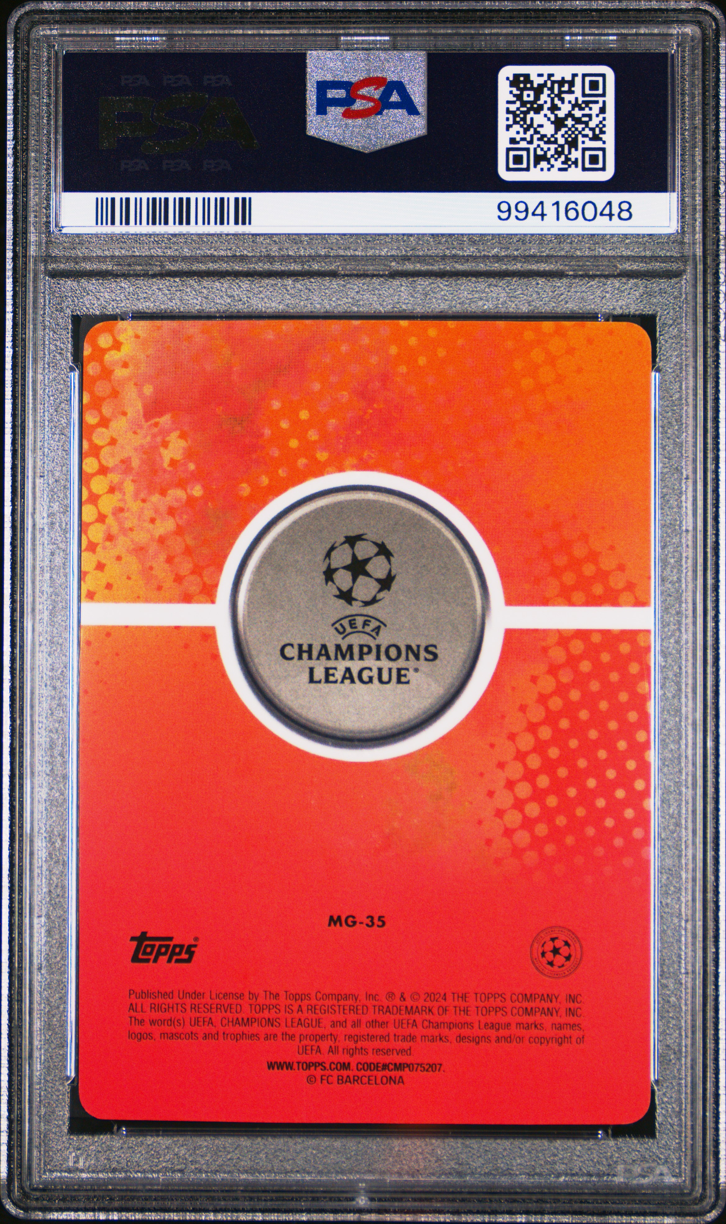 2023-24 Topps Merlin Uefa Club Competitions Merlin's Gamers Gavi #Mg35 Gem Mt 10 back