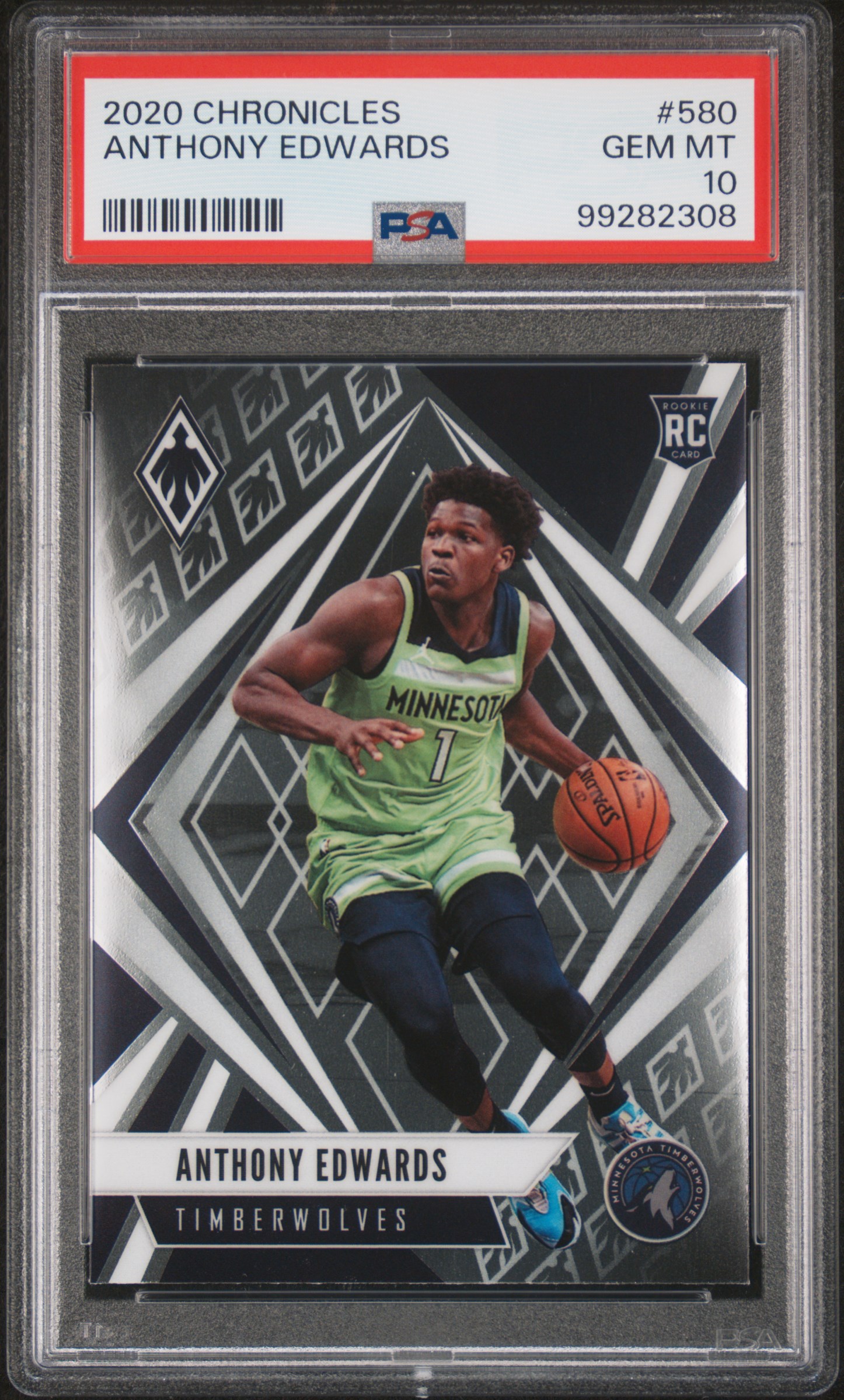 2020 Panini Chronicles Anthony Edwards #580 Gem Mt 10 front