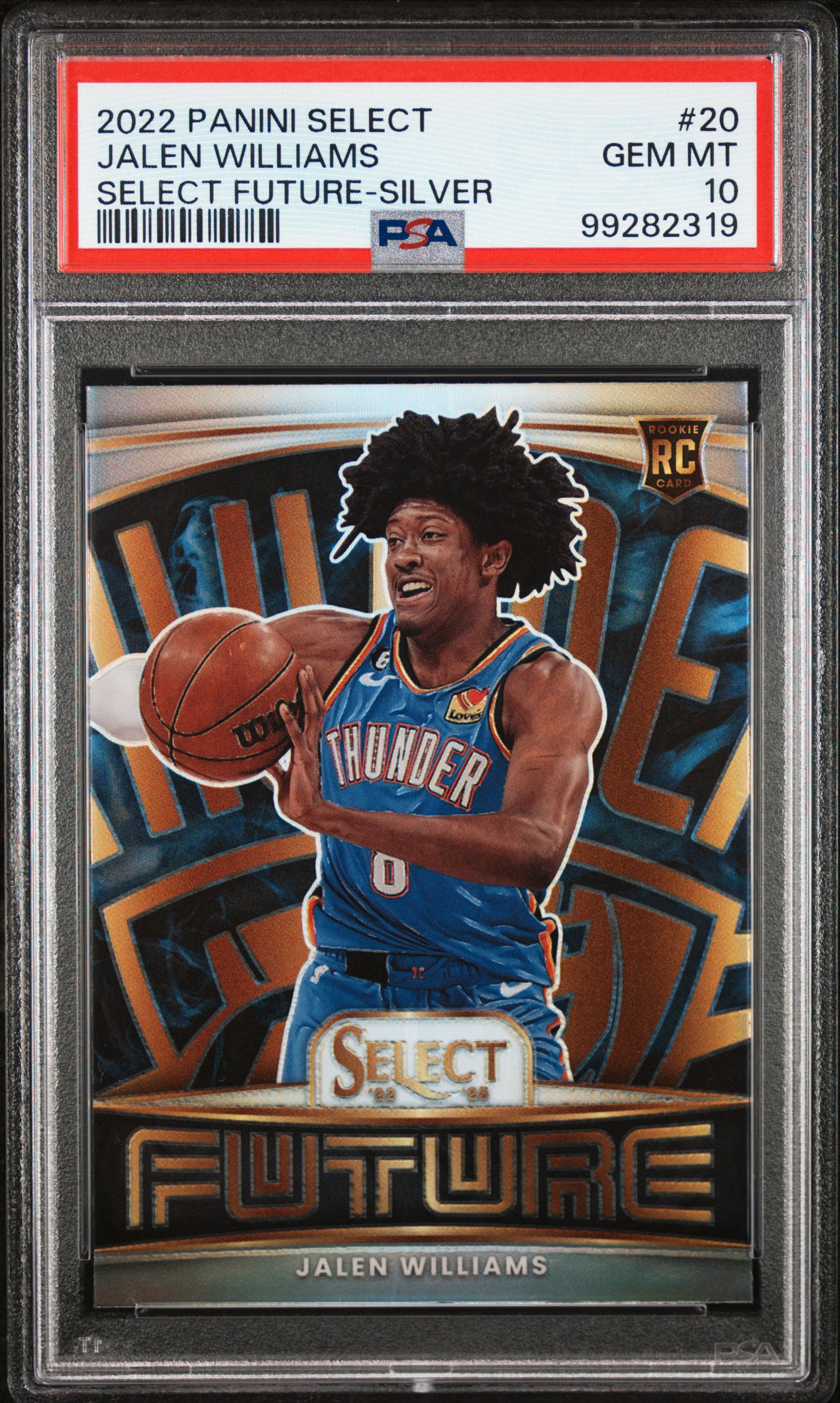 2022 Panini Select Select Future Jalen Williams #20 (Select Future-Silver) Gem Mt 10 front