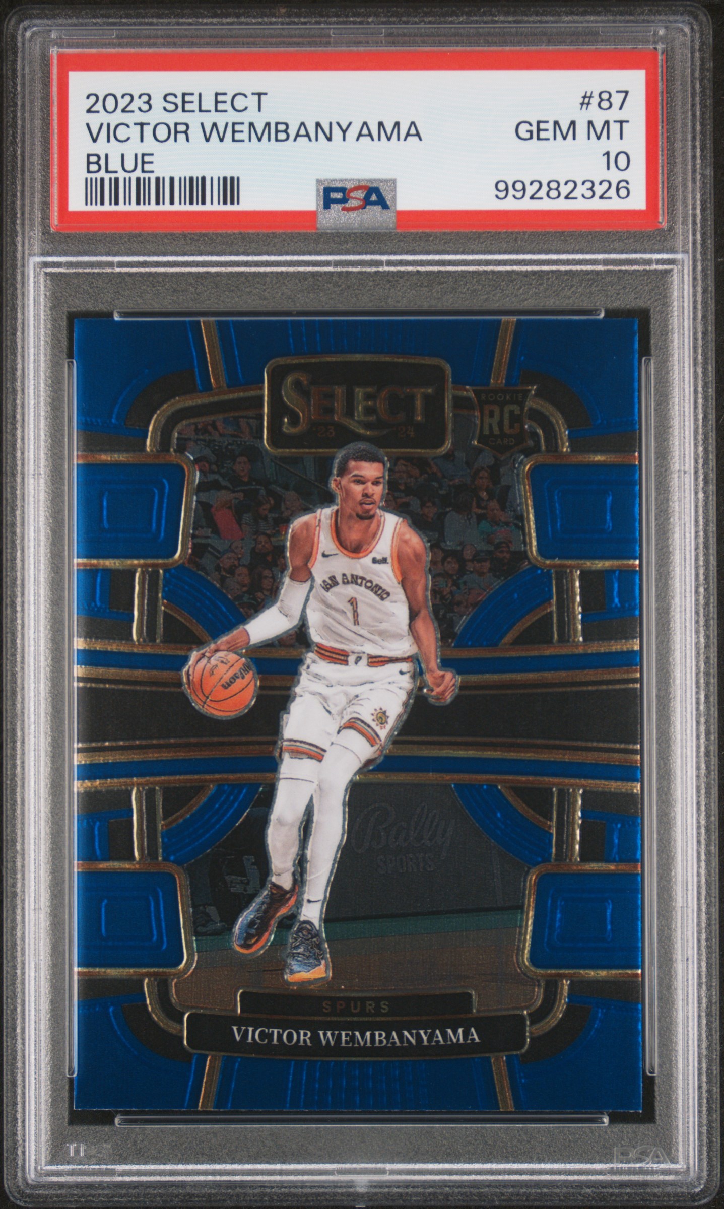 2023 Panini Select Victor Wembanyama #87 (Blue) Gem Mt 10 front