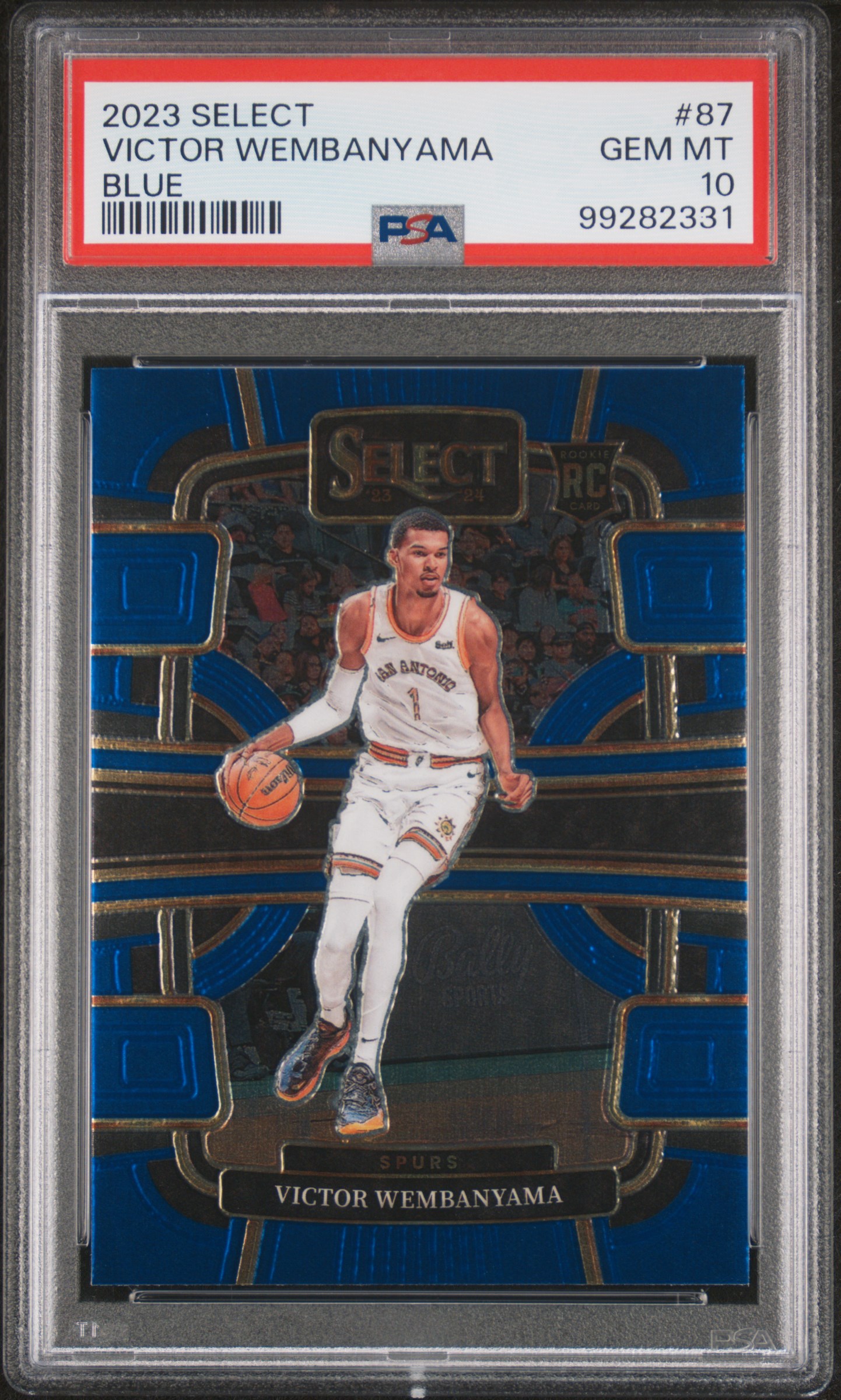 2023 Panini Select Victor Wembanyama #87 (Blue) Gem Mt 10 front