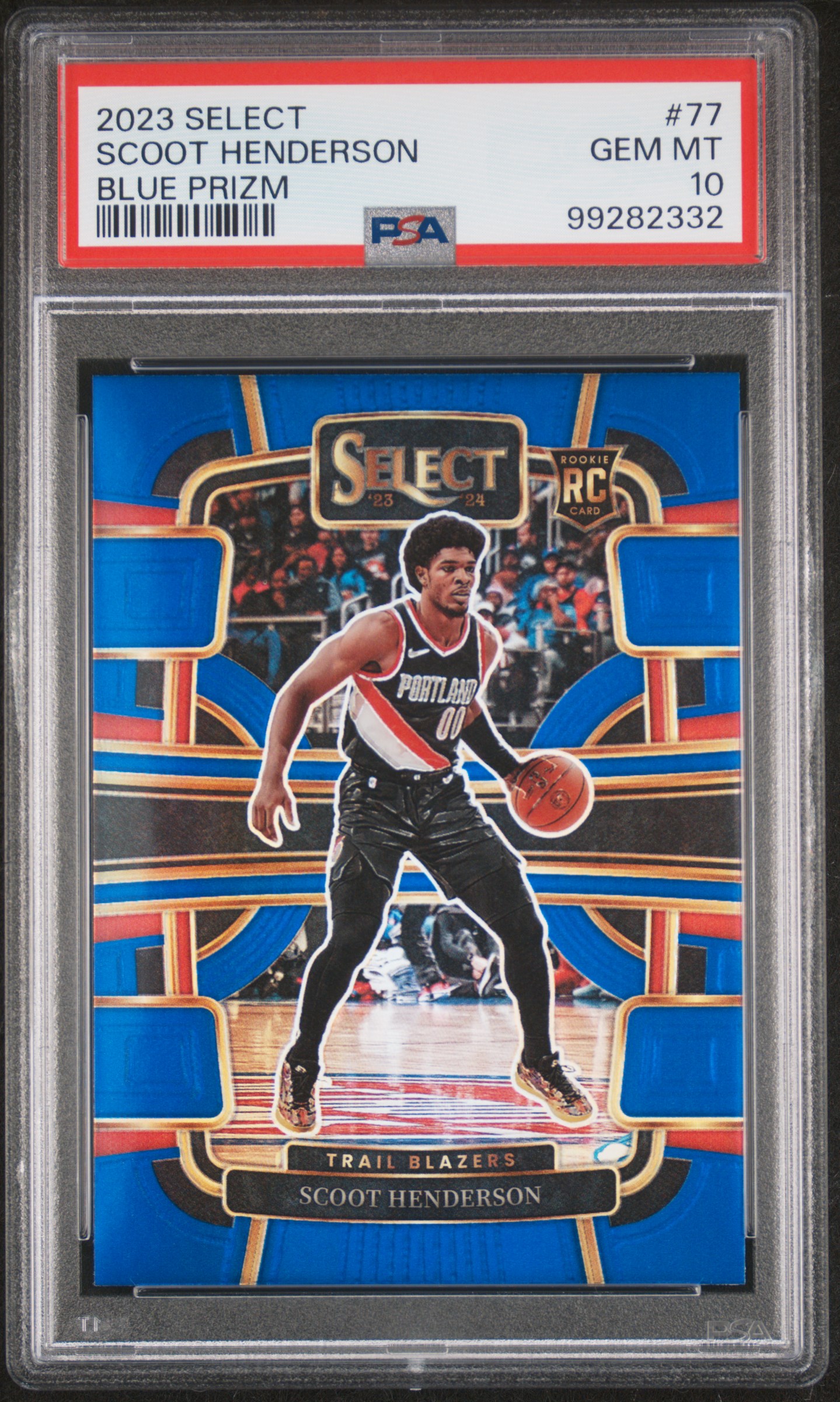 2023 Panini Select Scoot Henderson #77 (Blue Prizm) Gem Mt 10 front