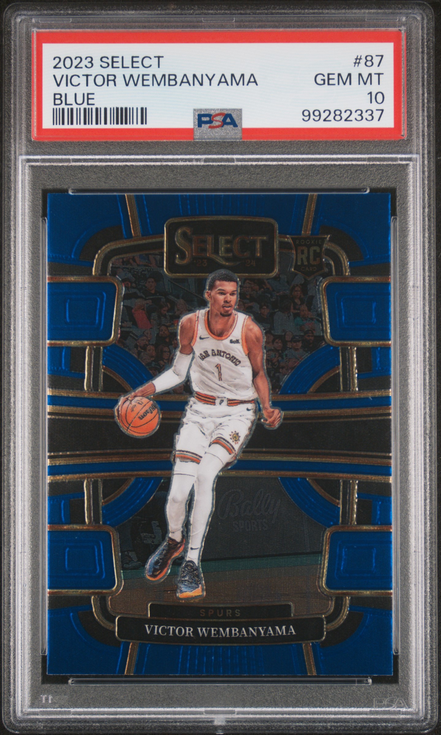2023 Panini Select Victor Wembanyama #87 (Blue) Gem Mt 10 front