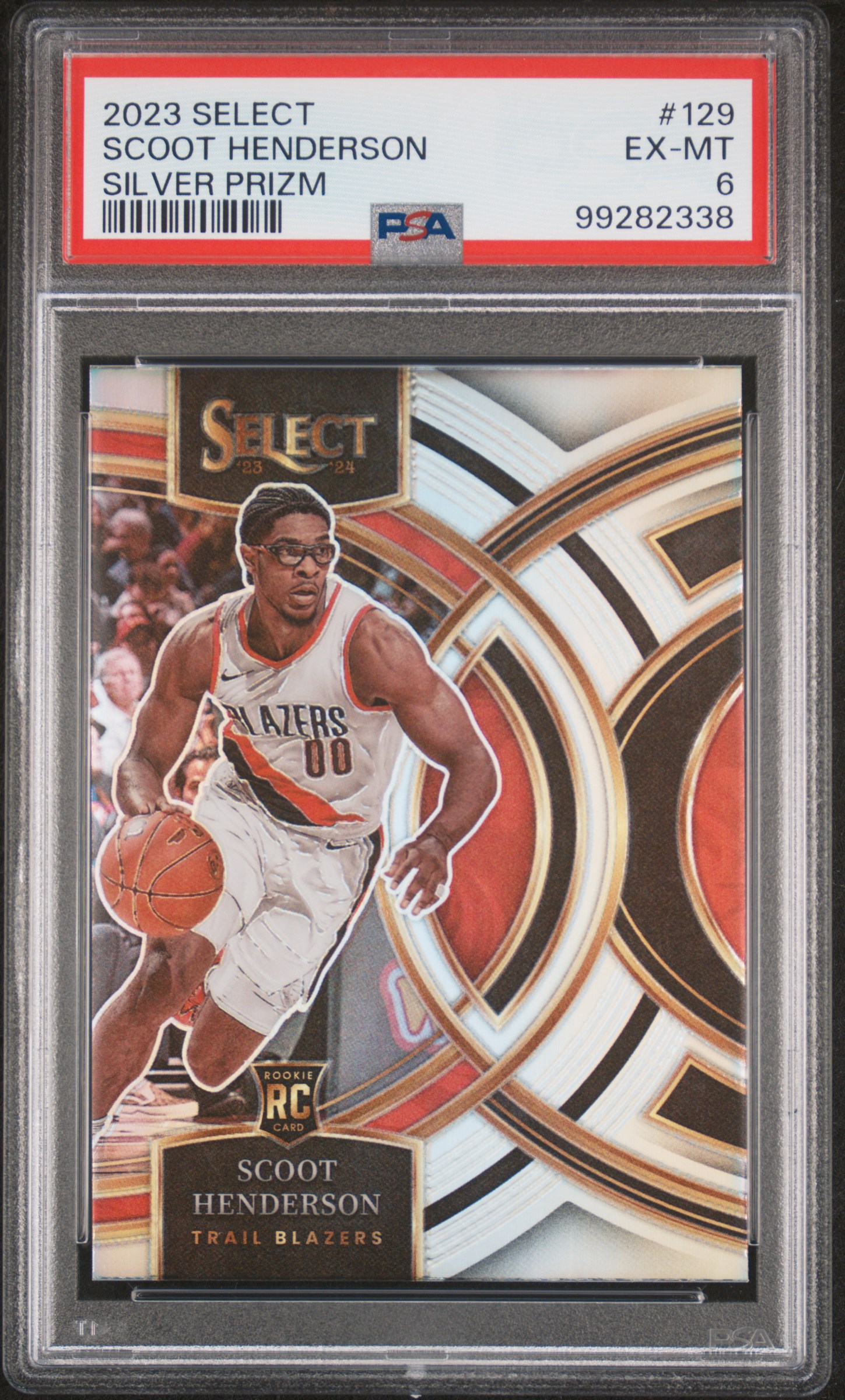 2023 Panini Select Scoot Henderson #129 (Silver Prizm) Ex-Mt 6 front