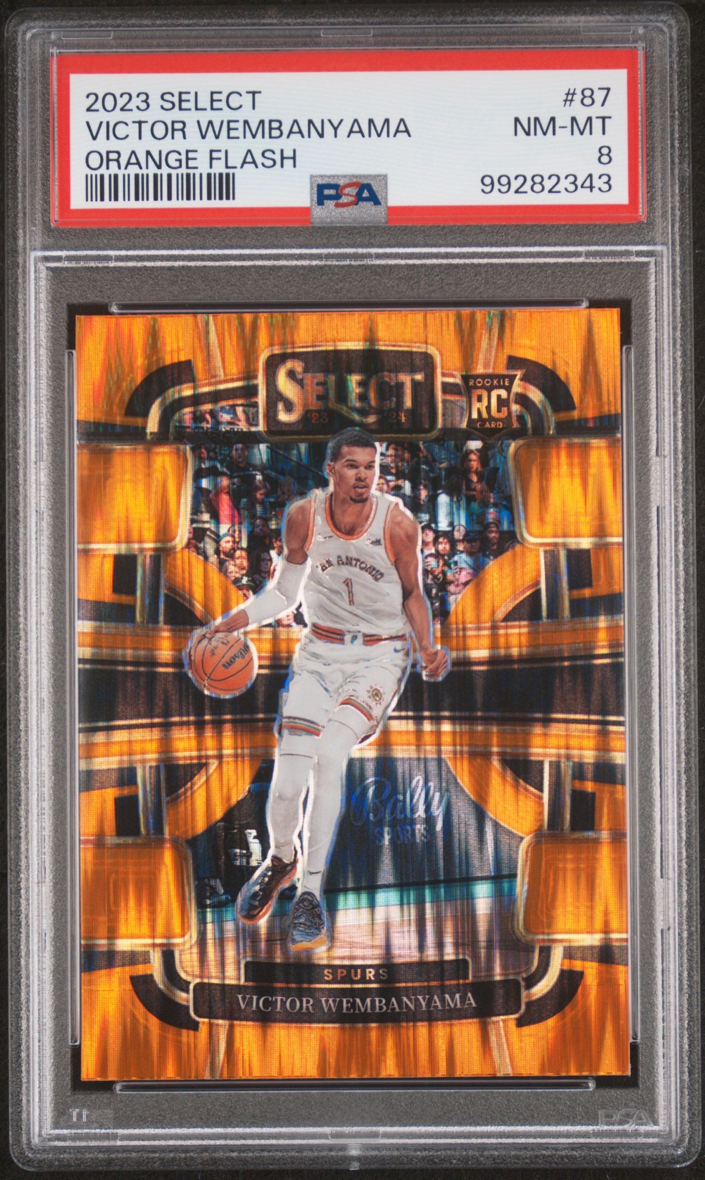 2023 Panini Select Victor Wembanyama #87 (Orange Flash) Nm-Mt 8 front