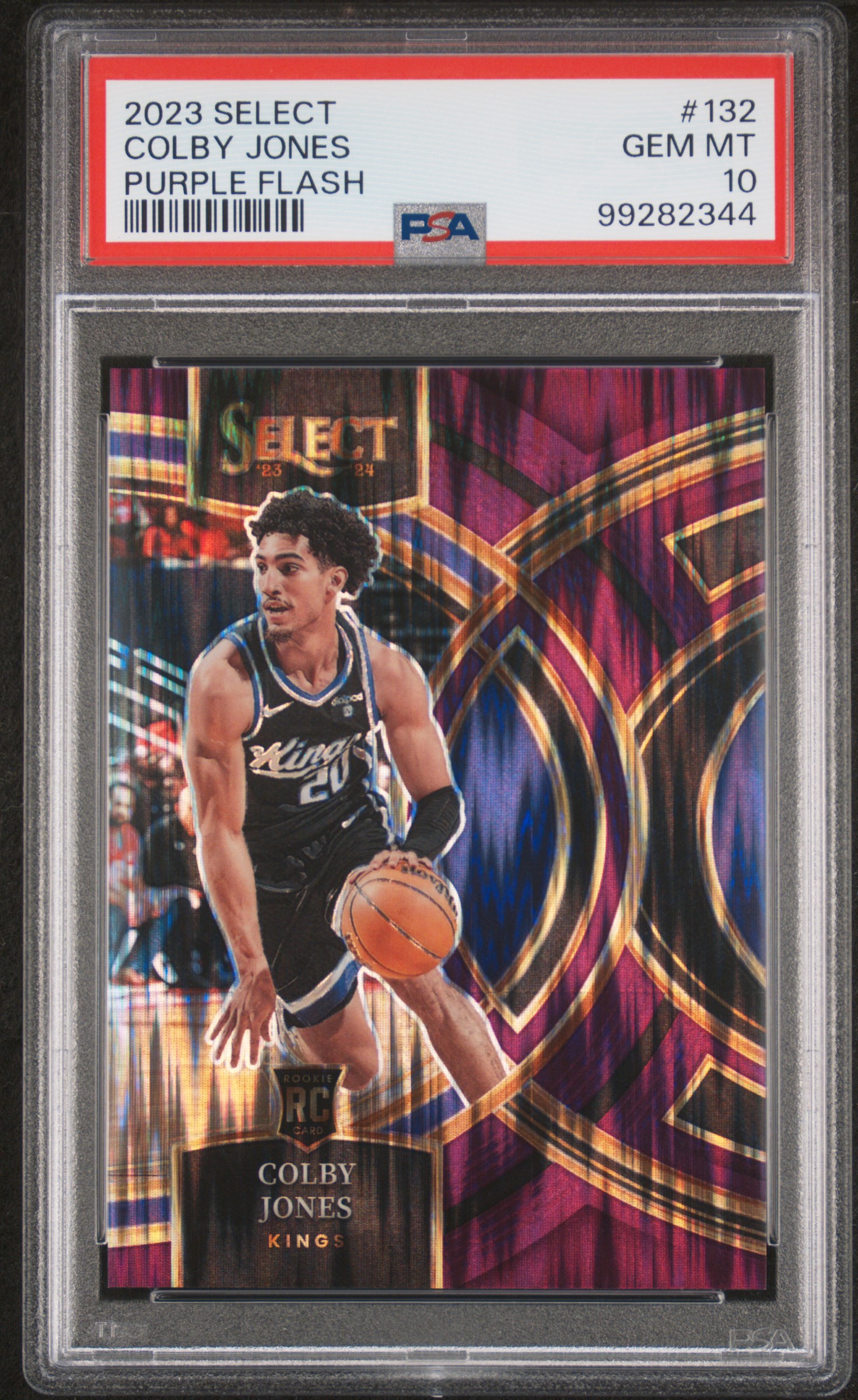 2023 Panini Select Colby Jones #132 (Purple Flash) Gem Mt 10 front