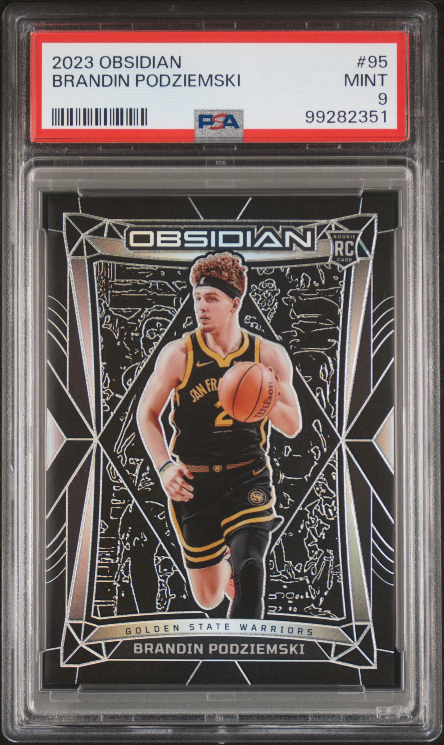 2023 Panini Obsidian Brandin Podziemski #95 Mint 9 front