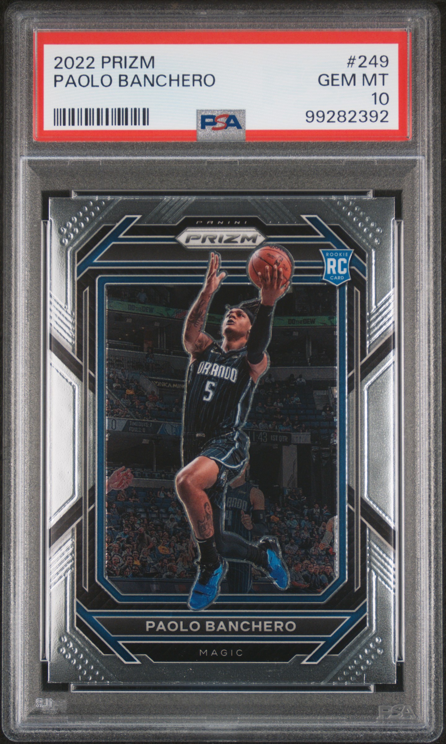 2022 Panini Prizm Paolo Banchero #249 Gem Mt 10 front