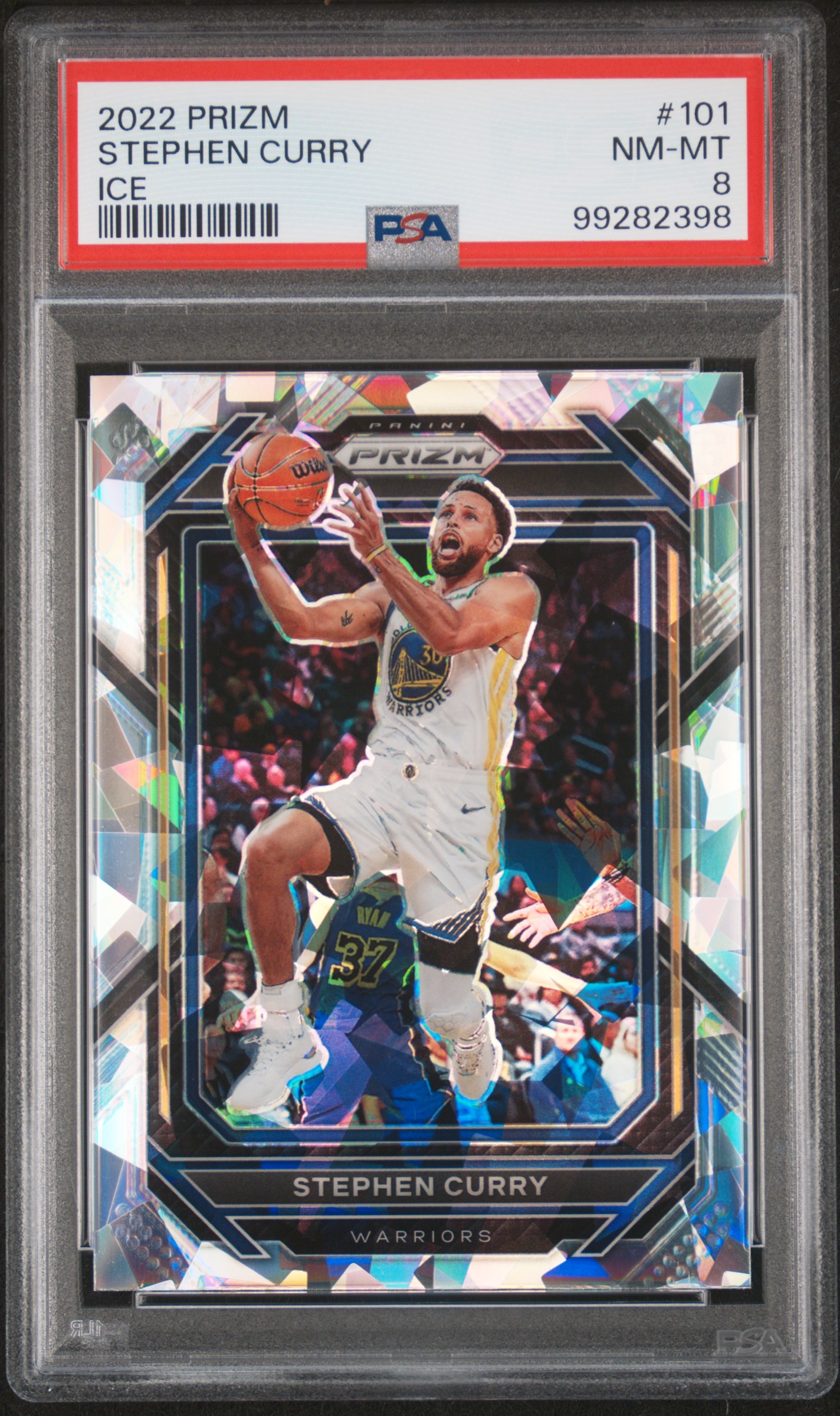 2022 Panini Prizm Stephen Curry #101 (Ice) Nm-Mt 8 front