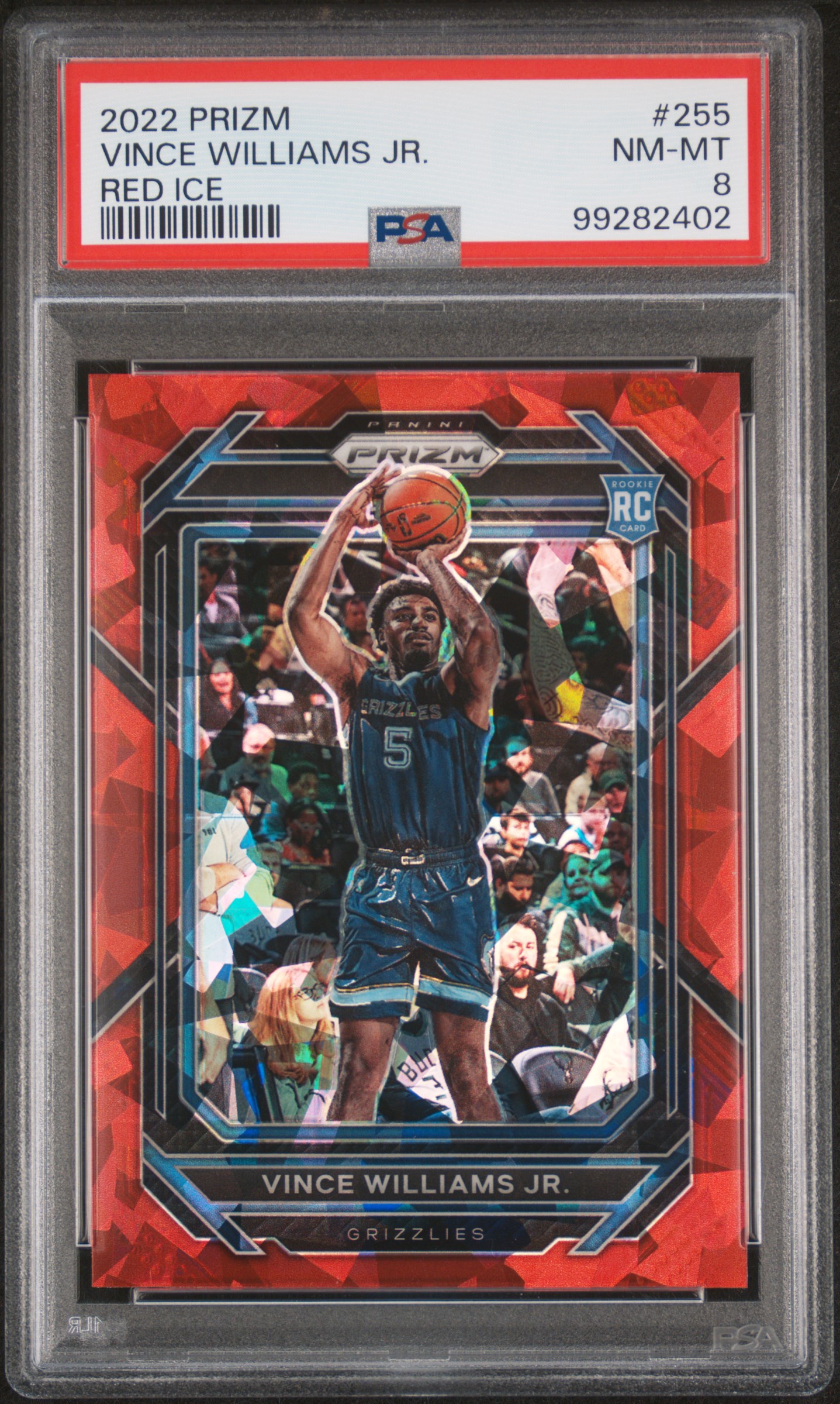 2022 Panini Prizm Vince Williams Jr. #255 (Red Ice) Nm-Mt 8 front