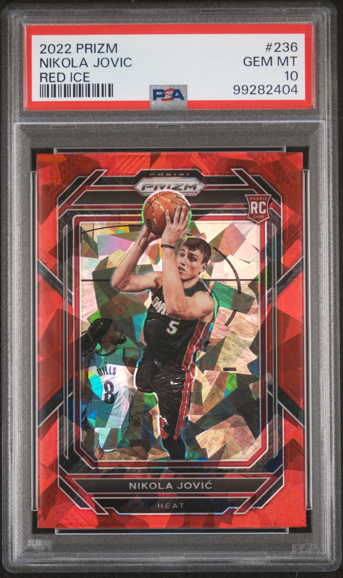 2022 Panini Prizm Nikola Jovic #236 (Red Ice) Gem Mt 10 front