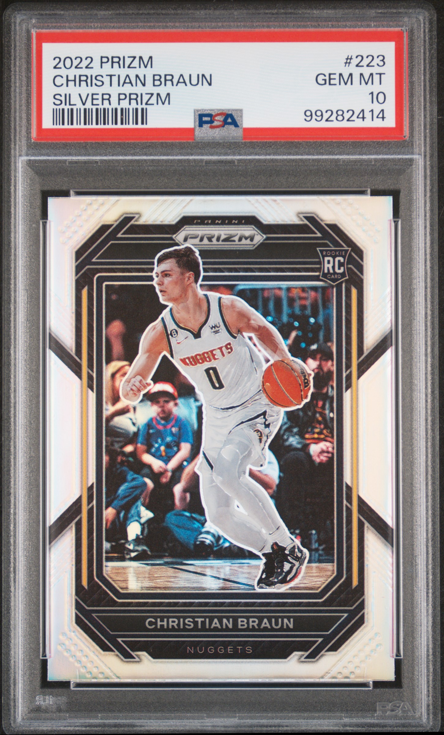 2022 Panini Prizm Christian Braun #223 (Silver Prizm) Gem Mt 10 front