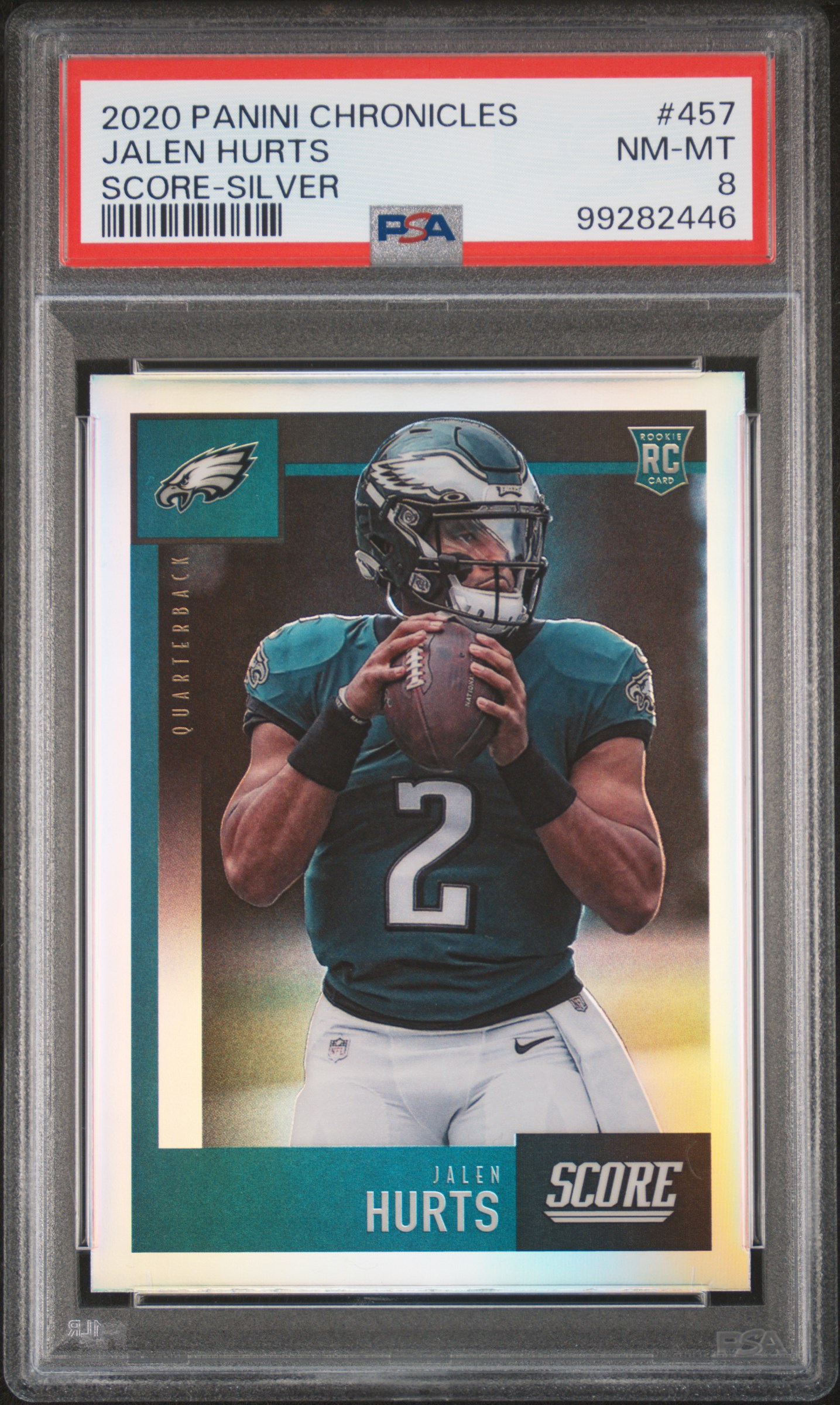 2020 Panini Chronicles Score Jalen Hurts #457 (Score-Silver) Nm-Mt 8 front