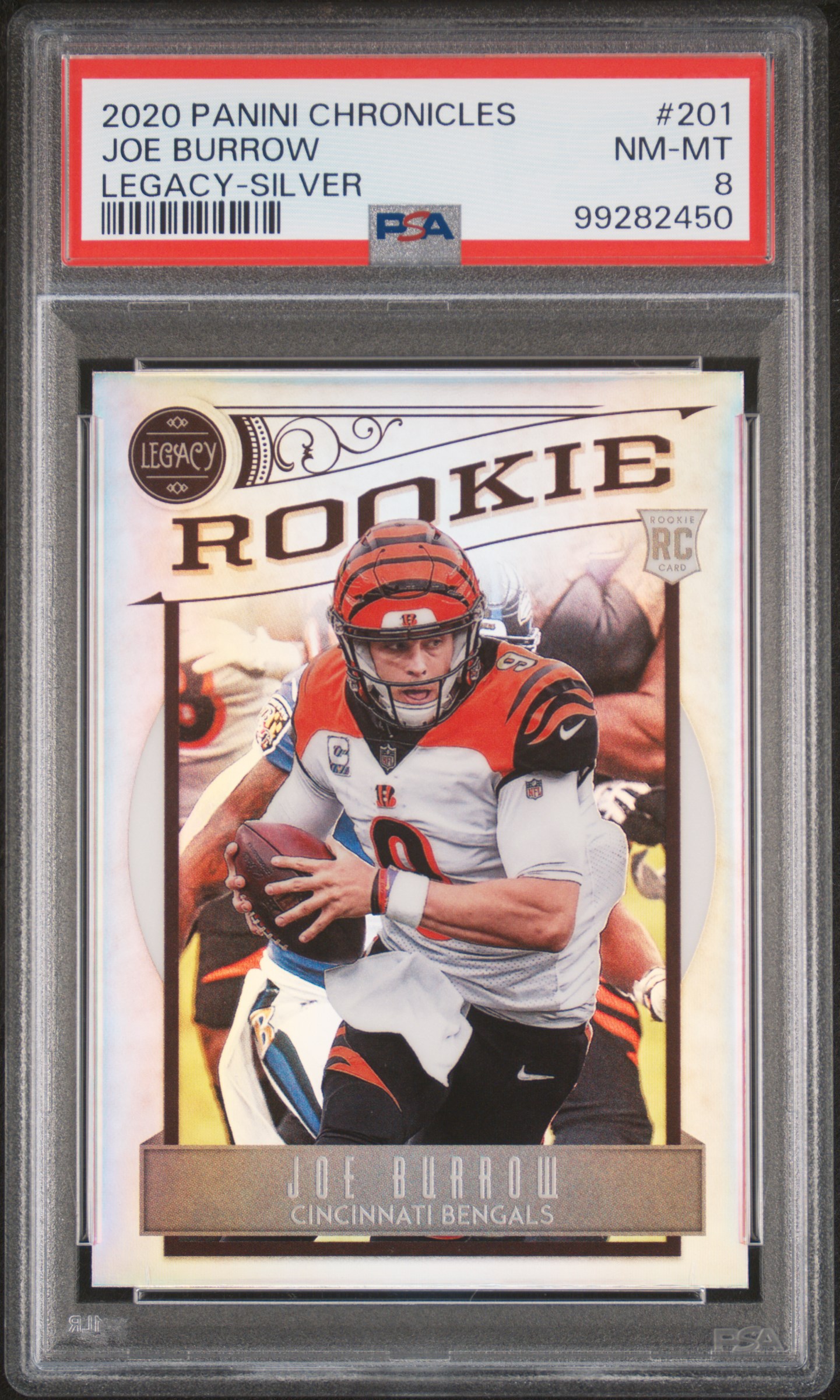 2020 Panini Chronicles Legacy Joe Burrow #201 (Legacy-Silver) Nm-Mt 8 front