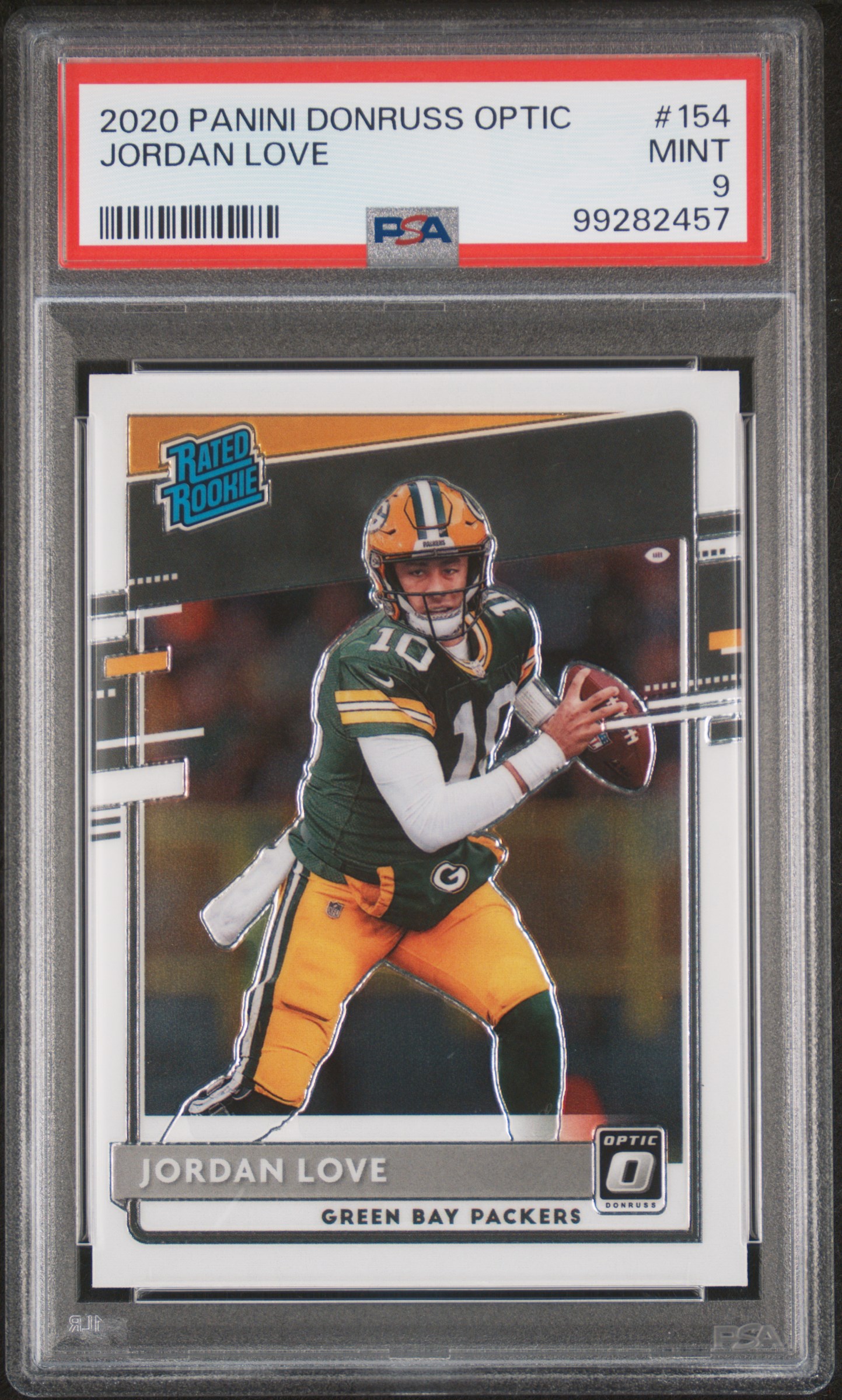 2020 Panini Donruss Optic Jordan Love #154 Mint 9 front