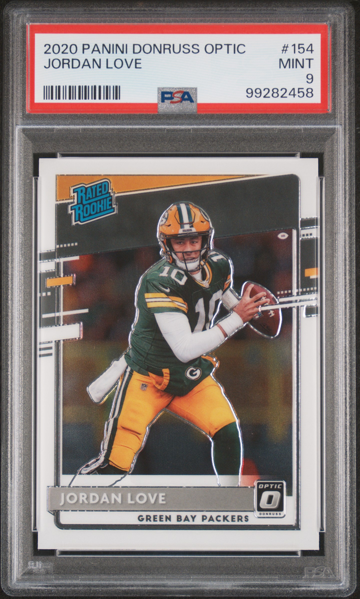 2020 Panini Donruss Optic Jordan Love #154 Mint 9 front