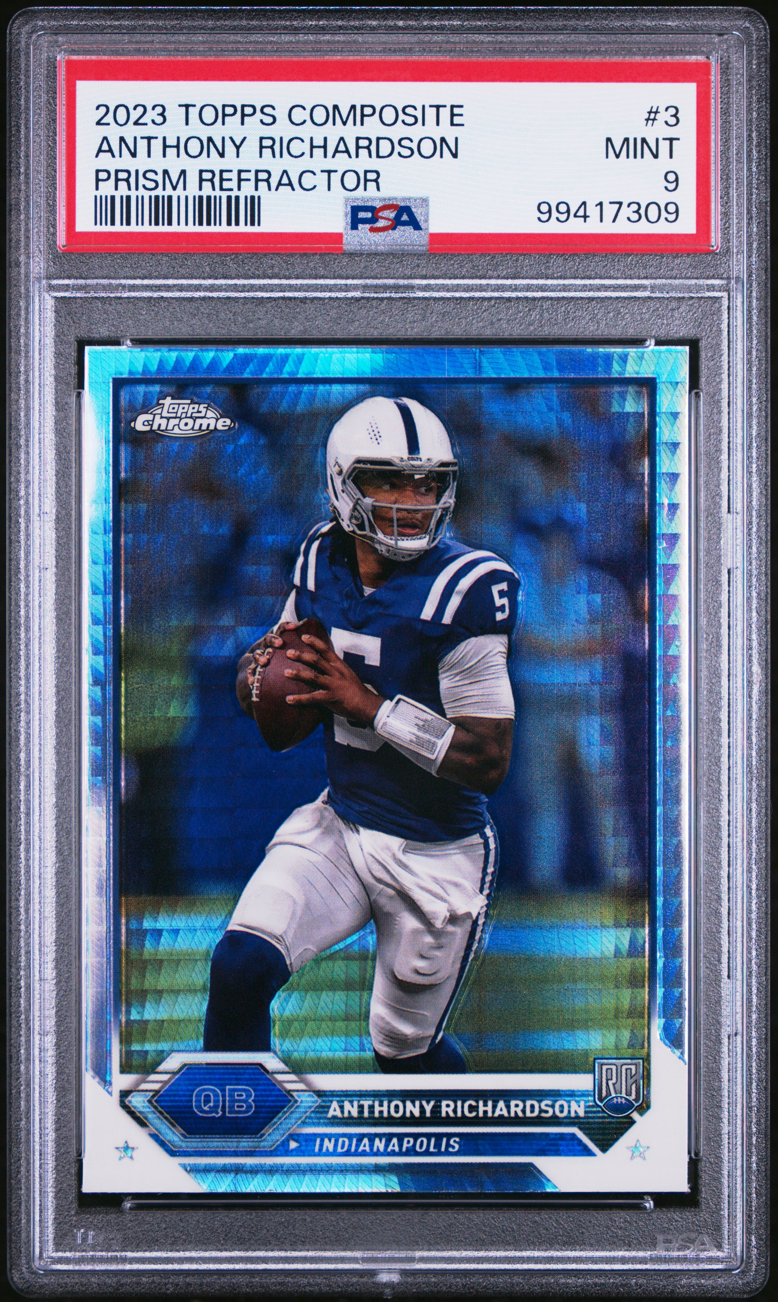 2023 Topps Composite Anthony Richardson #3 (Prism Refractor) Mint 9 front