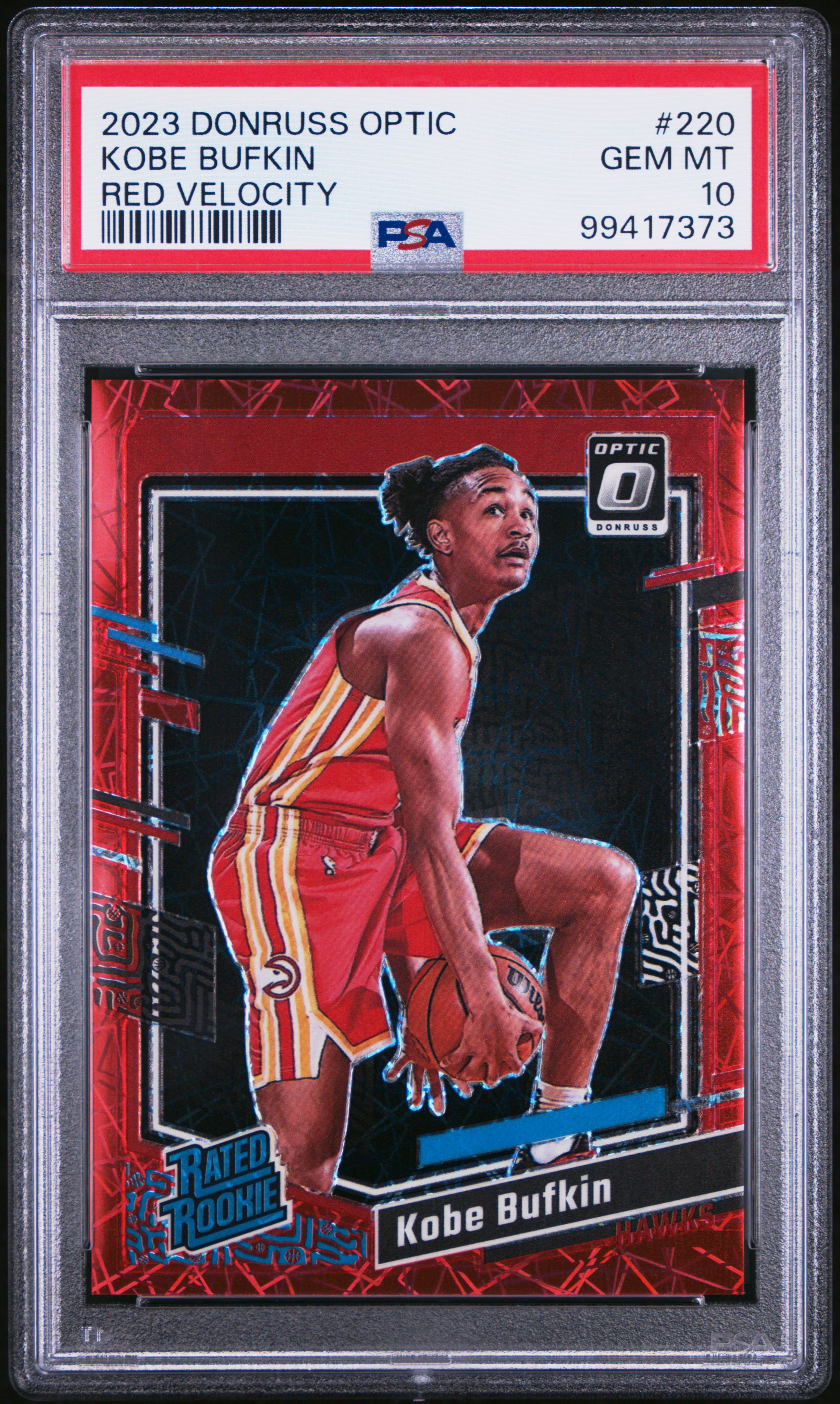 2023 Panini Donruss Optic Kobe Bufkin #220 (Red Velocity) Gem Mt 10 front