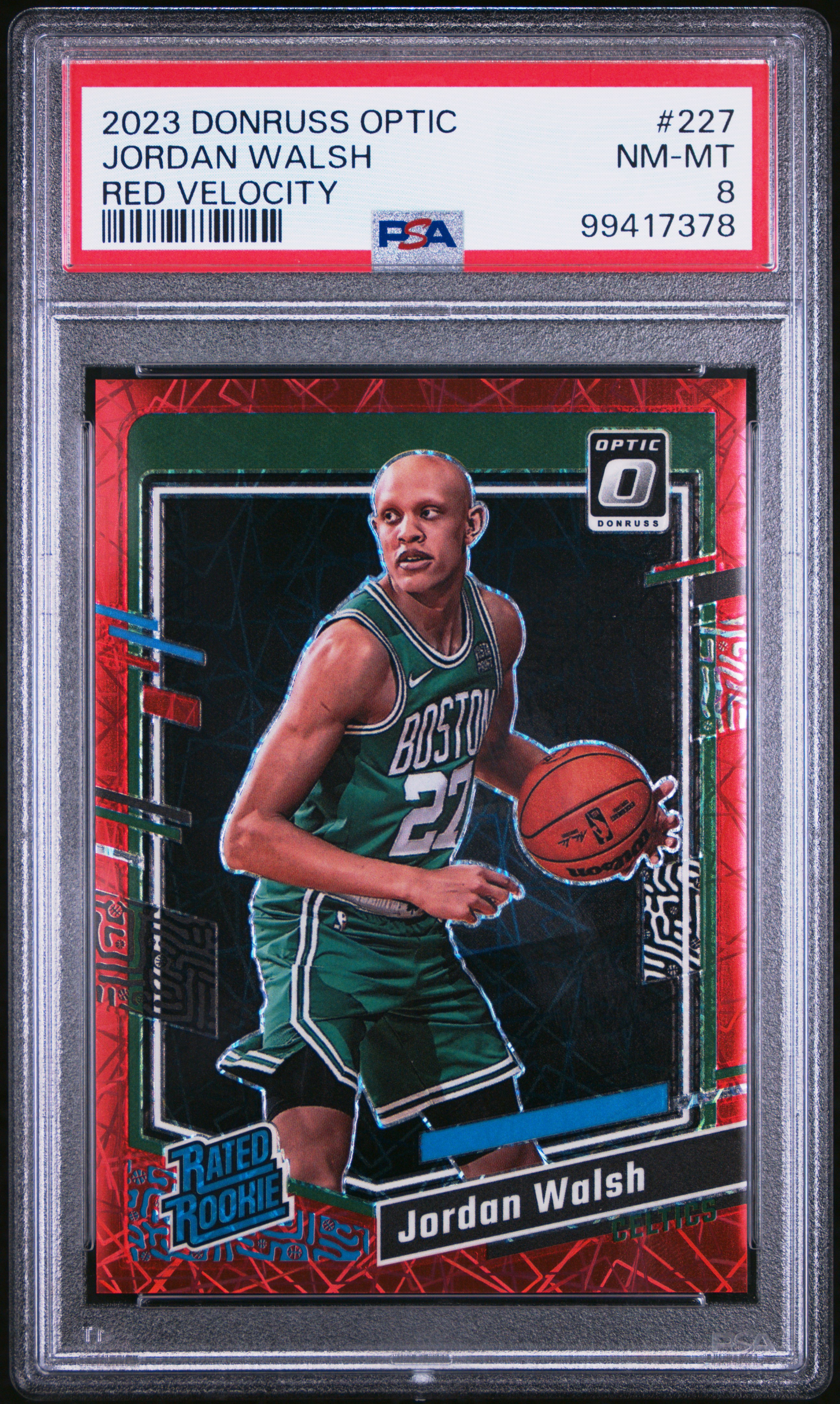 2023 Panini Donruss Optic Jordan Walsh #227 (Red Velocity) Nm-Mt 8 front