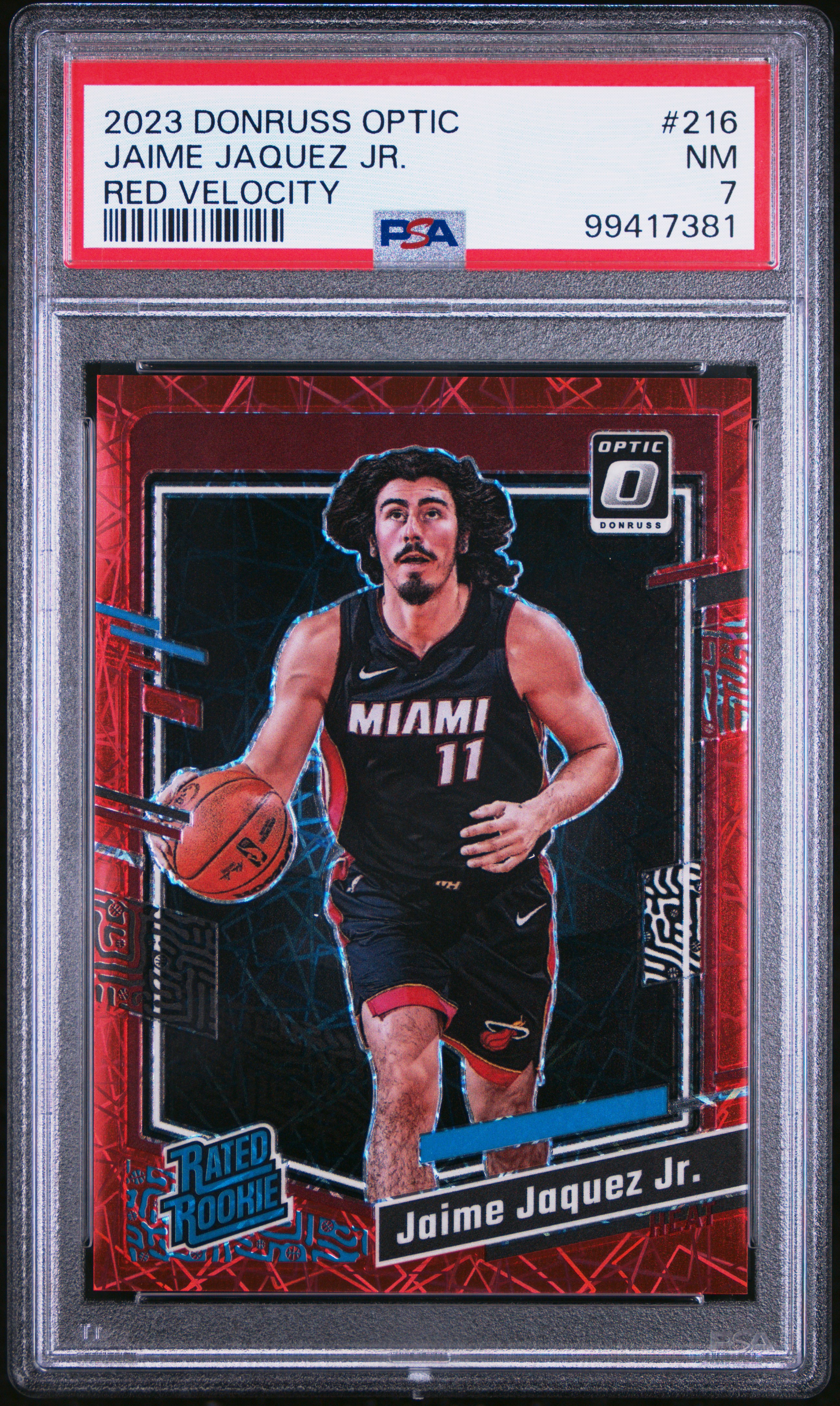 2023 Panini Donruss Optic Jaime Jaquez Jr. #216 (Red Velocity) Nm 7 front