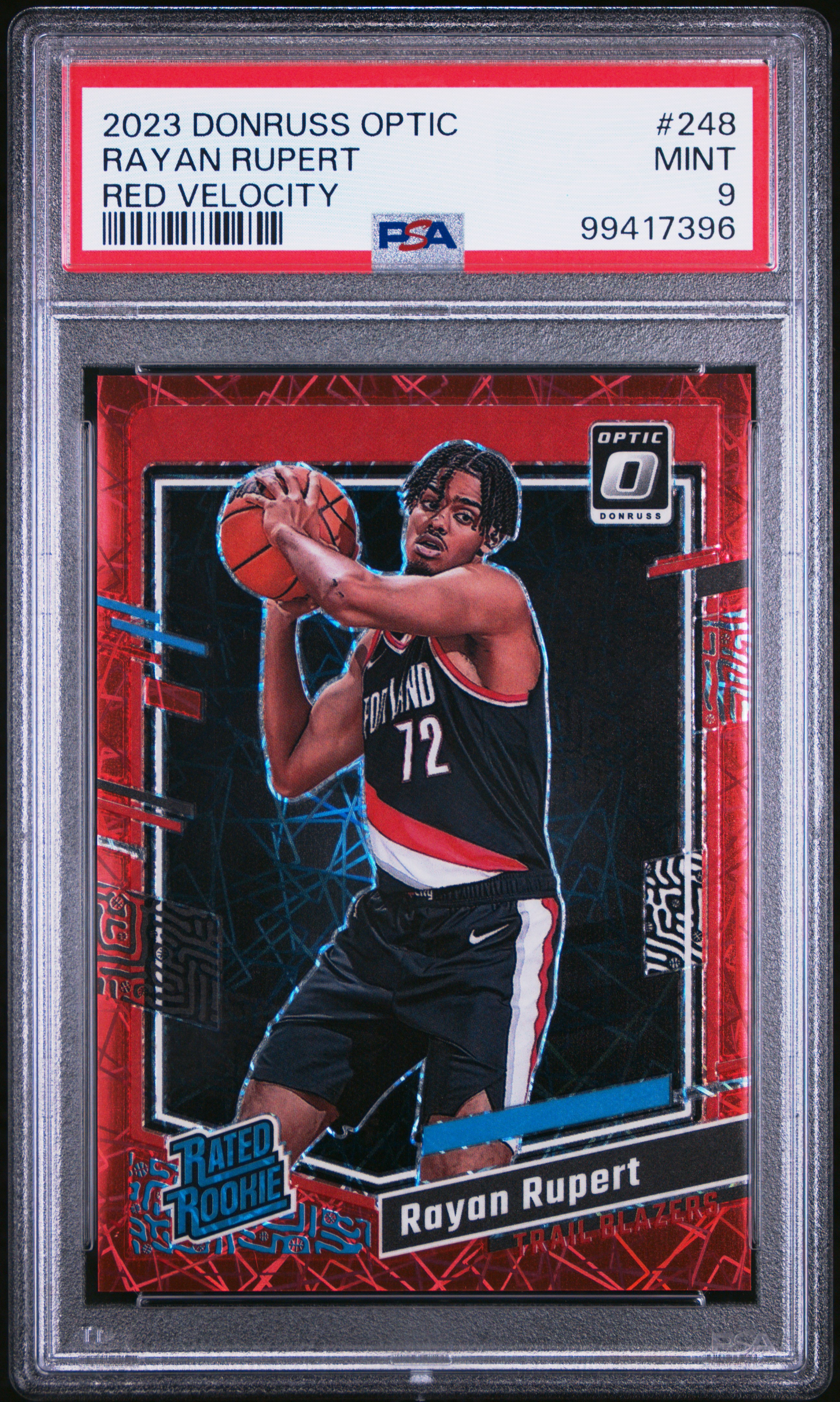 2023 Panini Donruss Optic Rayan Rupert #248 (Red Velocity) Mint 9 front