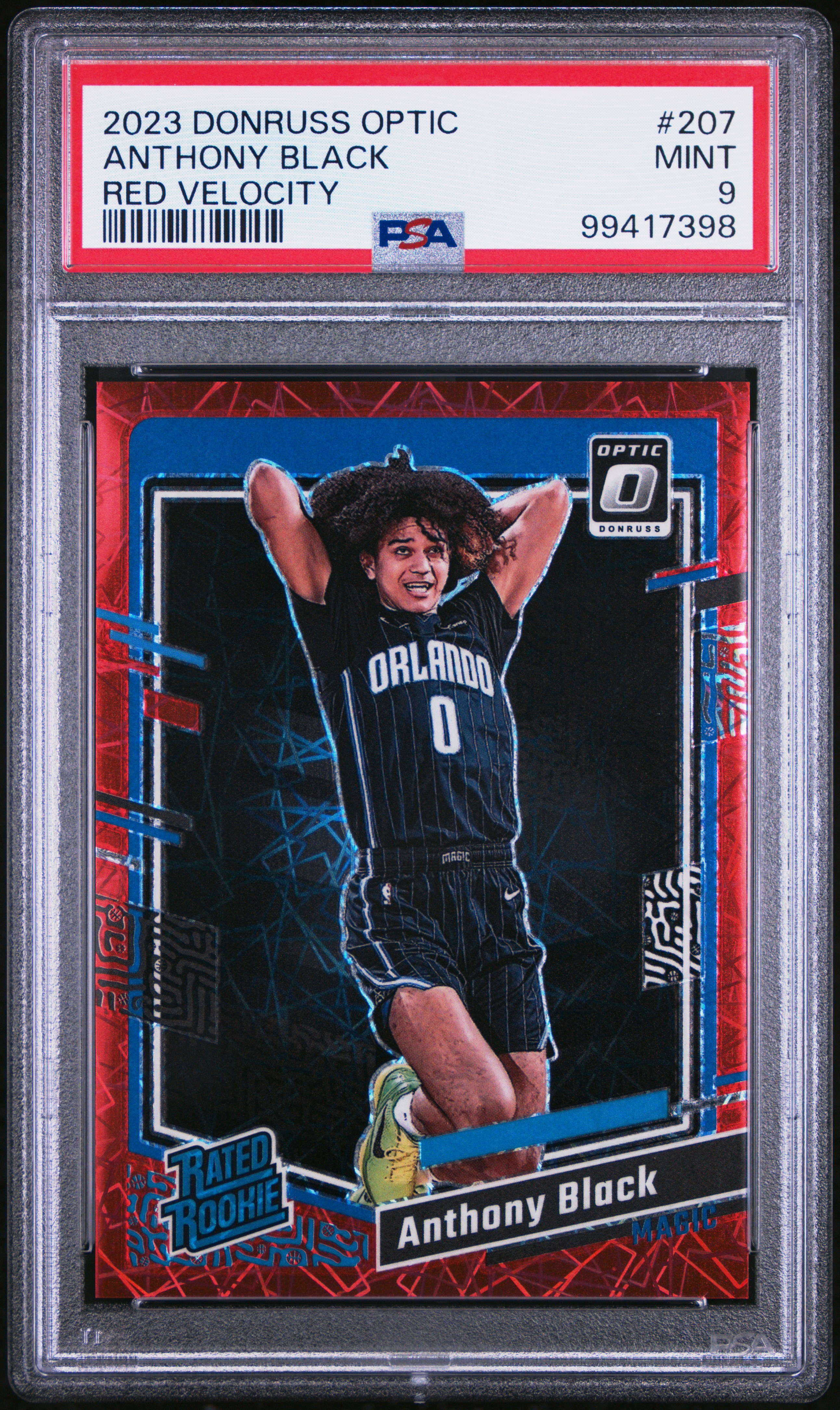 2023 Panini Donruss Optic Anthony Black #207 (Red Velocity) Mint 9 front