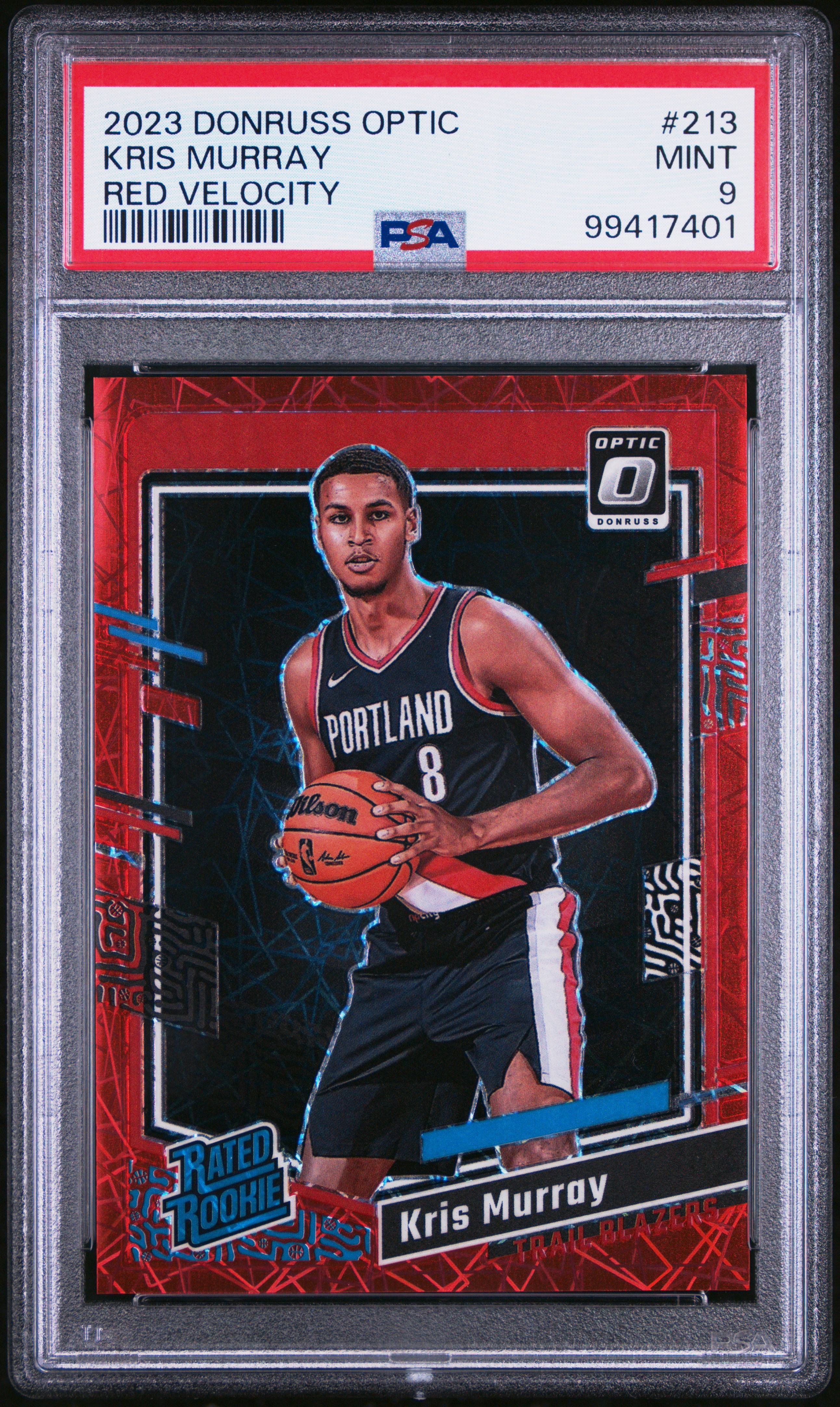 2023 Panini Donruss Optic Kris Murray #213 (Red Velocity) Mint 9 front